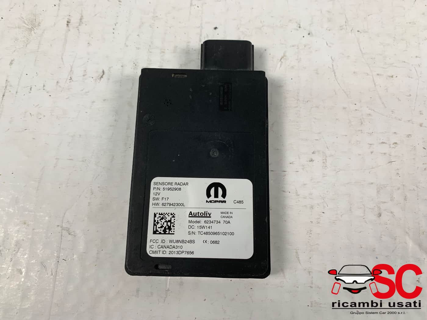51952908 CENTRALINA RILEVATORE SPAZIATURA RADAR DI DISTANZA JEEP Renegade Serie diesel