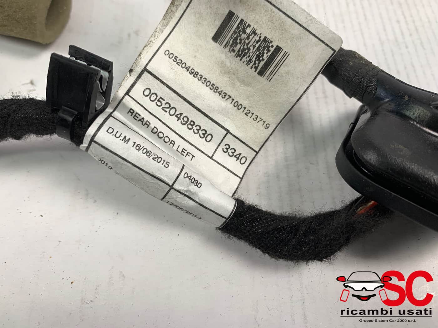 IMPIANTO ELETTRICO (CABLAGGIO) PORTA POSTERIORE SX FIAT 500 X Serie 52049833 (15>)