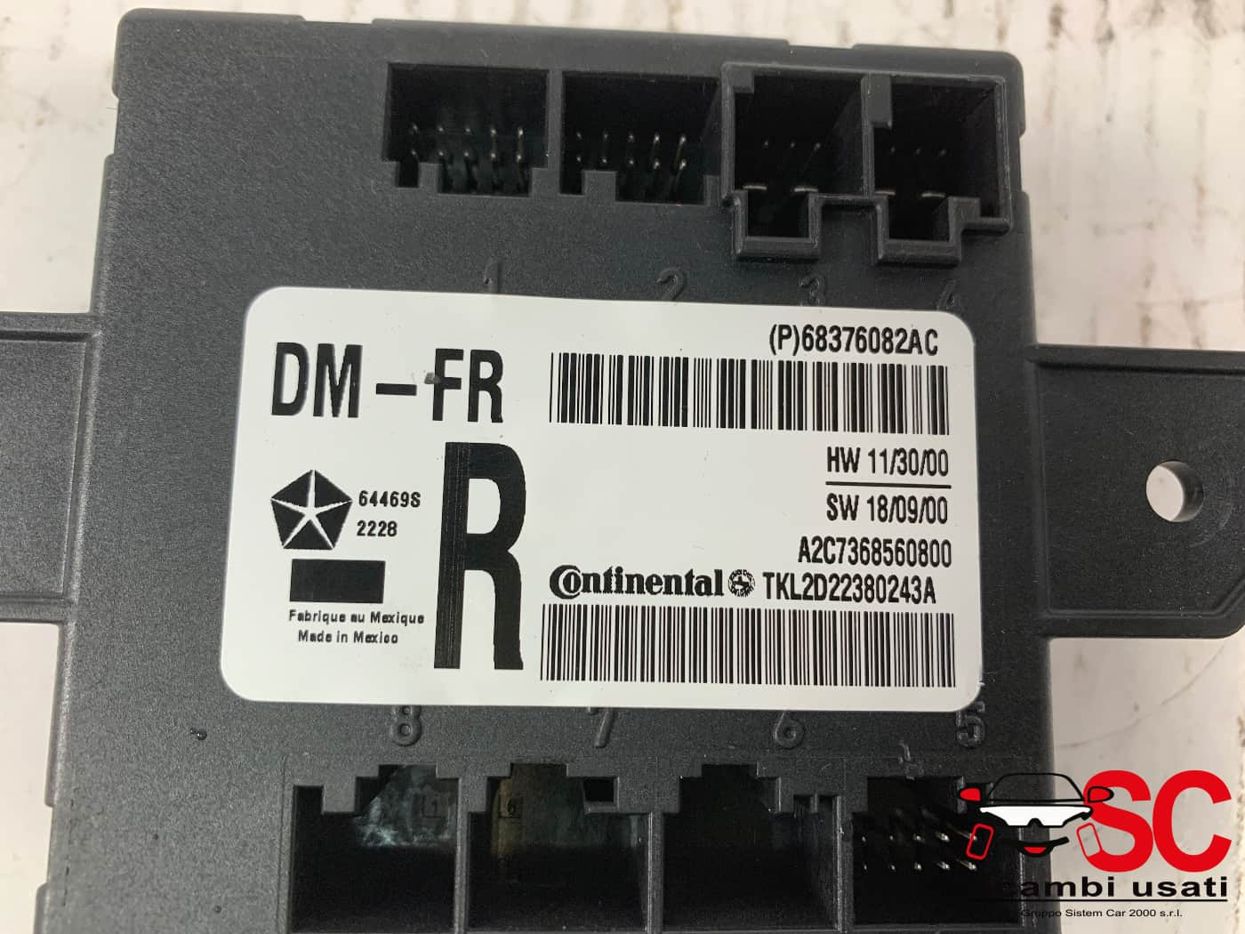 CENTRALINA PORTA DX PASSEGGERO JEEP Cherokee 6° Serie P68376082AC (13>)