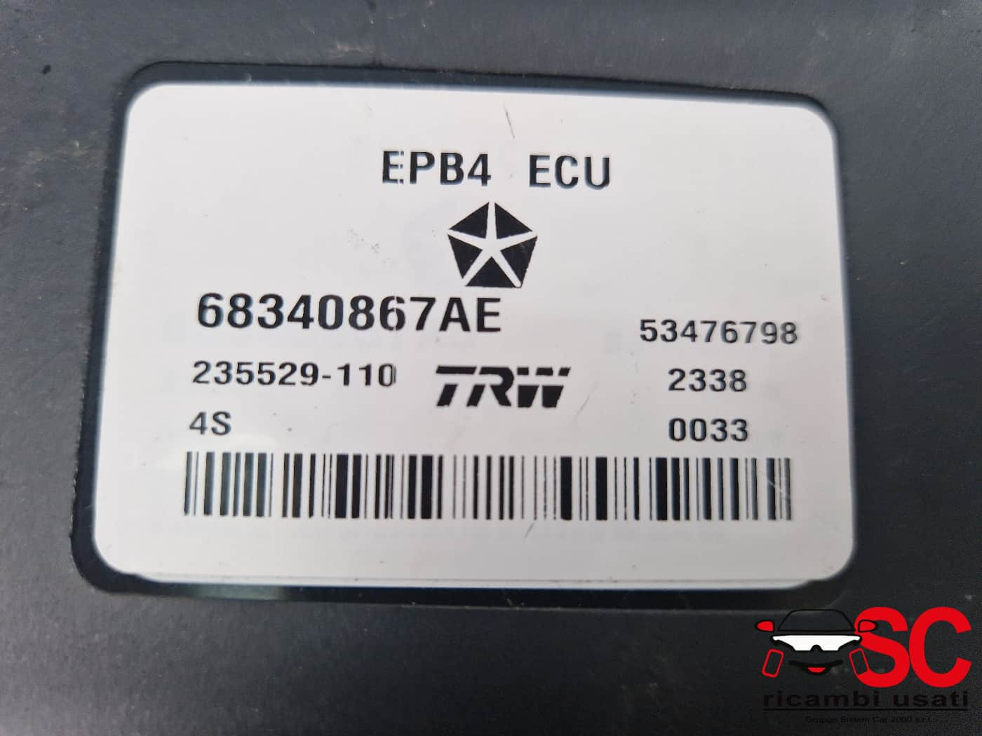 68340867AE 68340867AE CENTRALINA FRENO A MANO JEEP Cherokee 6° Serie diesel