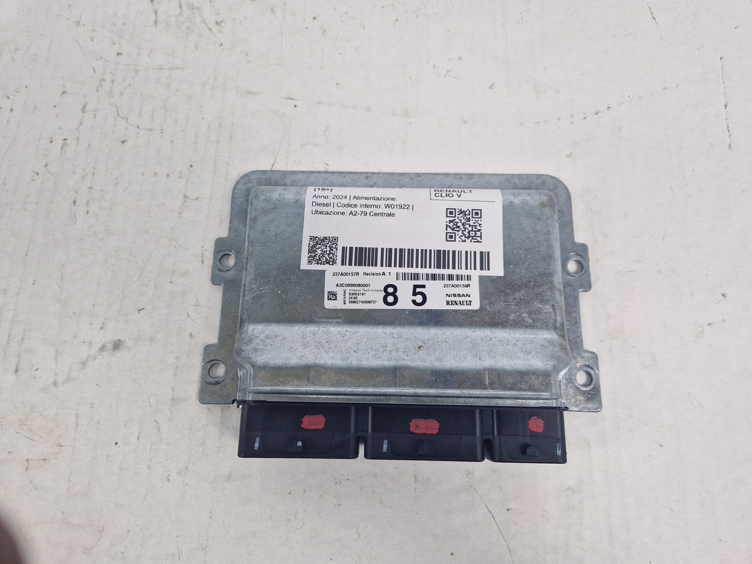 237A00157R CENTRALINA MOTORE RENAULT CLIO Serie V hybrid