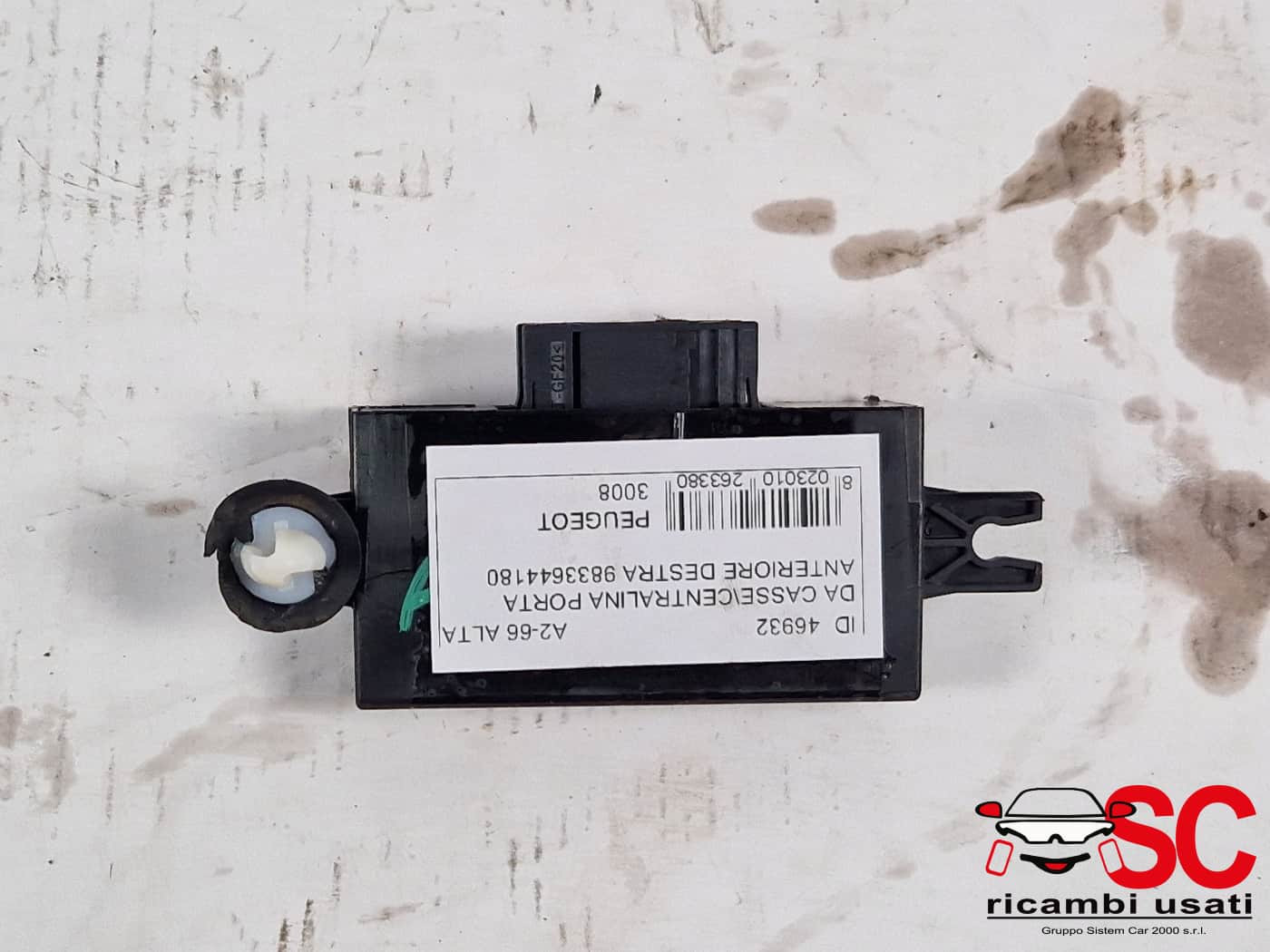 CENTRALINA PORTA DX PASSEGGERO PEUGEOT 3008 Serie 9833644180 (24>)