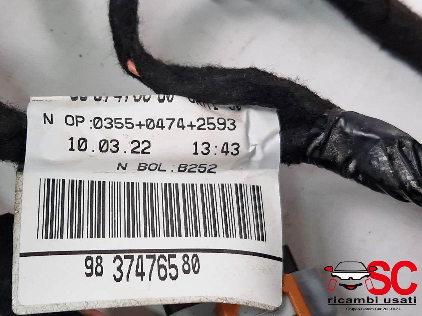 CABLAGGIO PORTA ANTERIORE SINISTRA PEUGEOT 3008 Serie 9837476580 (24>)