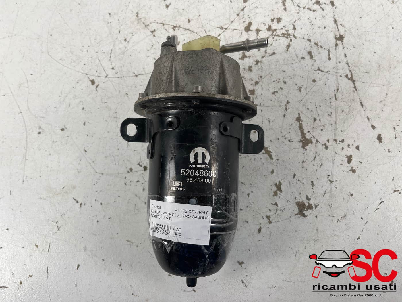 52048600 SUPPORTO FILTRO GASOLIO FIAT Tipo Serie (357) Berlina diesel