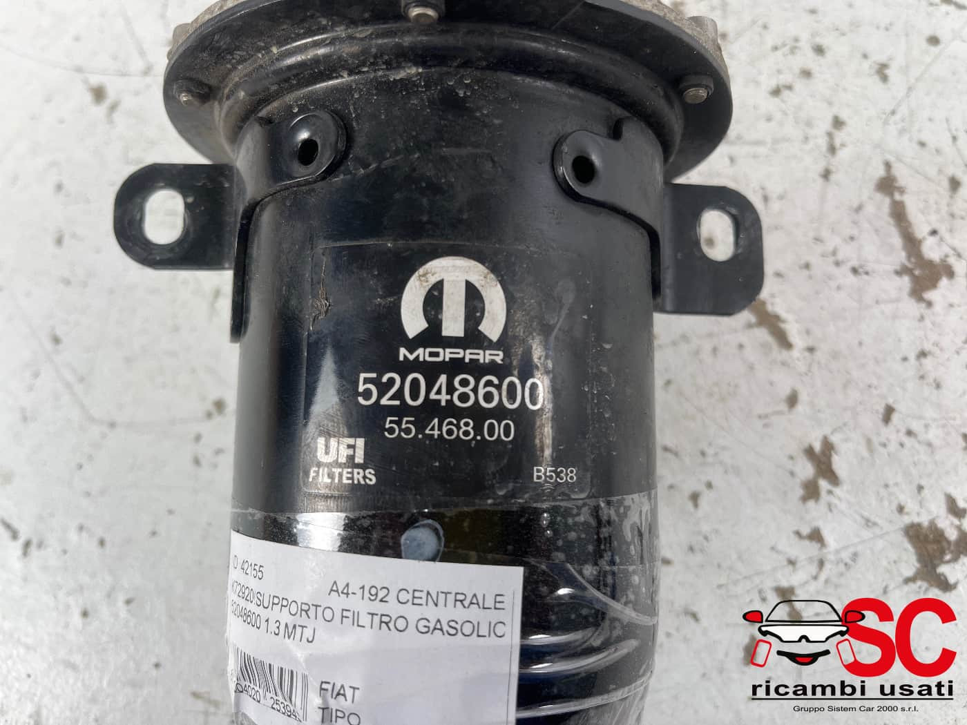 52048600 SUPPORTO FILTRO GASOLIO FIAT Tipo Serie (357) Berlina diesel