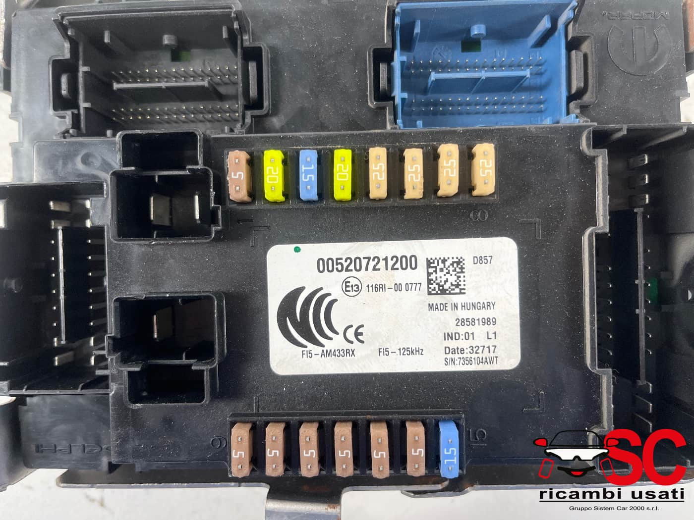 BODY COMPUTER FIAT Tipo Serie (357) Berlina 52072120 (16>20)