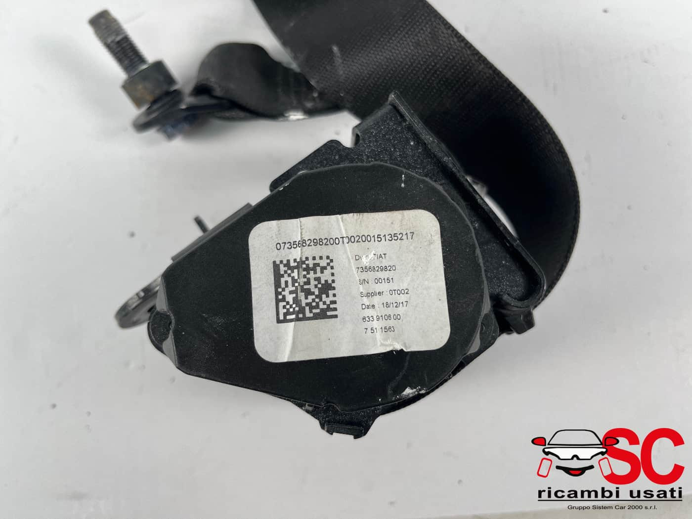 CINTURA DI SICUREZZA POSTERIORE SX FIAT Tipo Serie (357) Berlina 735682982 (16>20)