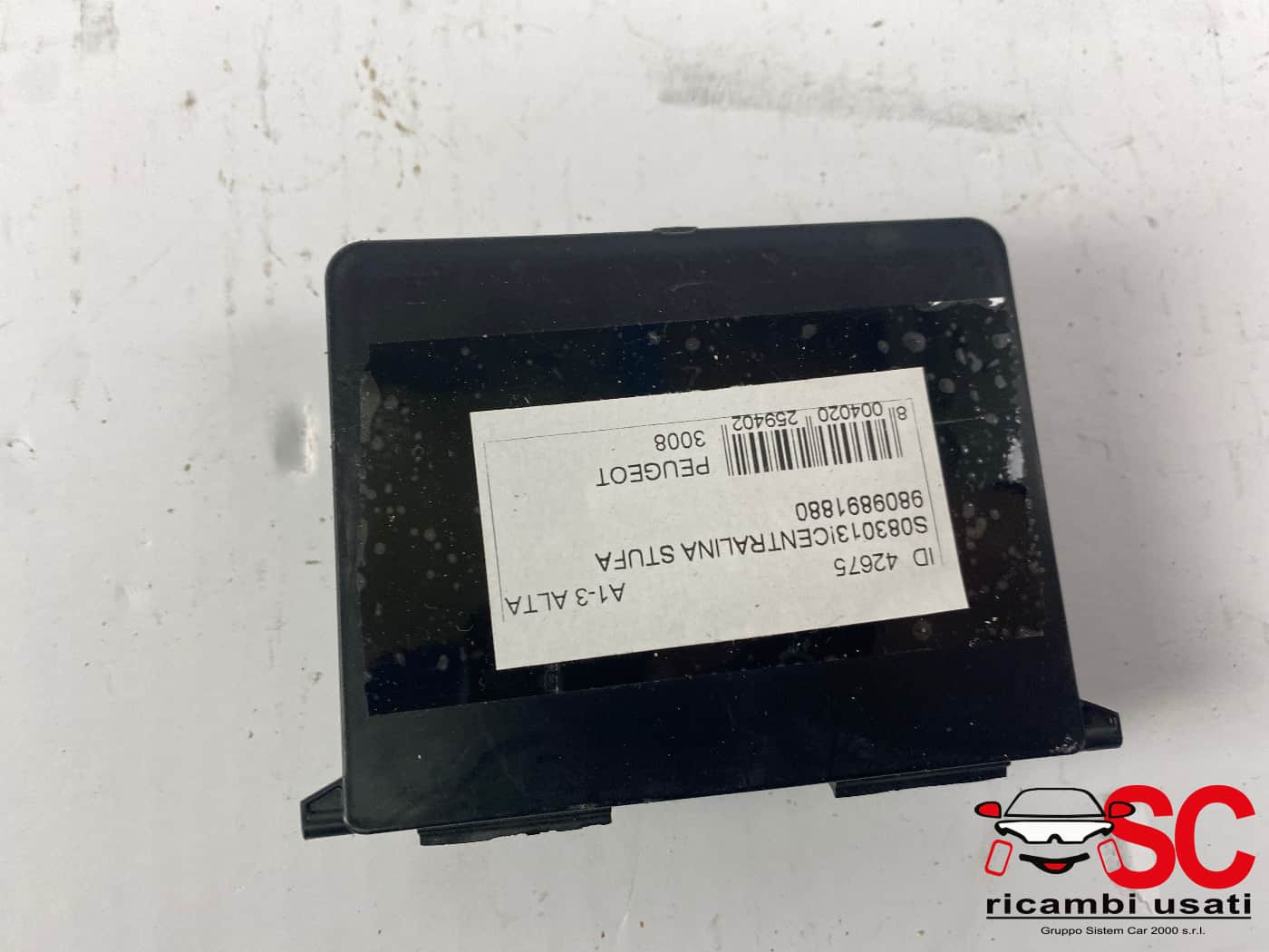 9809891880 CENTRALINA ARIA CONDIZIONATA PEUGEOT 3008 Serie diesel