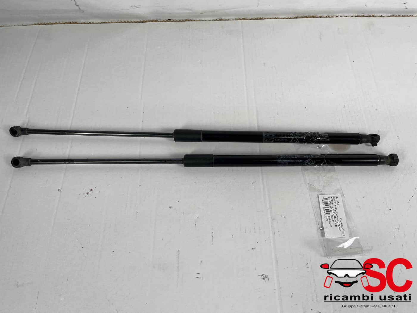 COPPIA MOLLE COFANO BAULE PEUGEOT 3008 Serie 9817639580 (16>23)