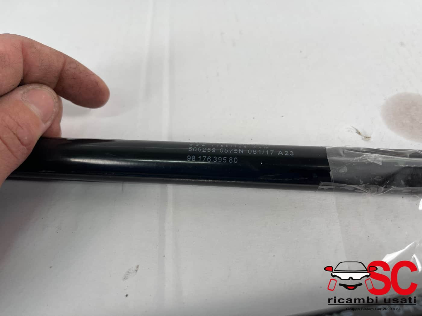 COPPIA MOLLE COFANO BAULE PEUGEOT 3008 Serie 9817639580 (16>23)