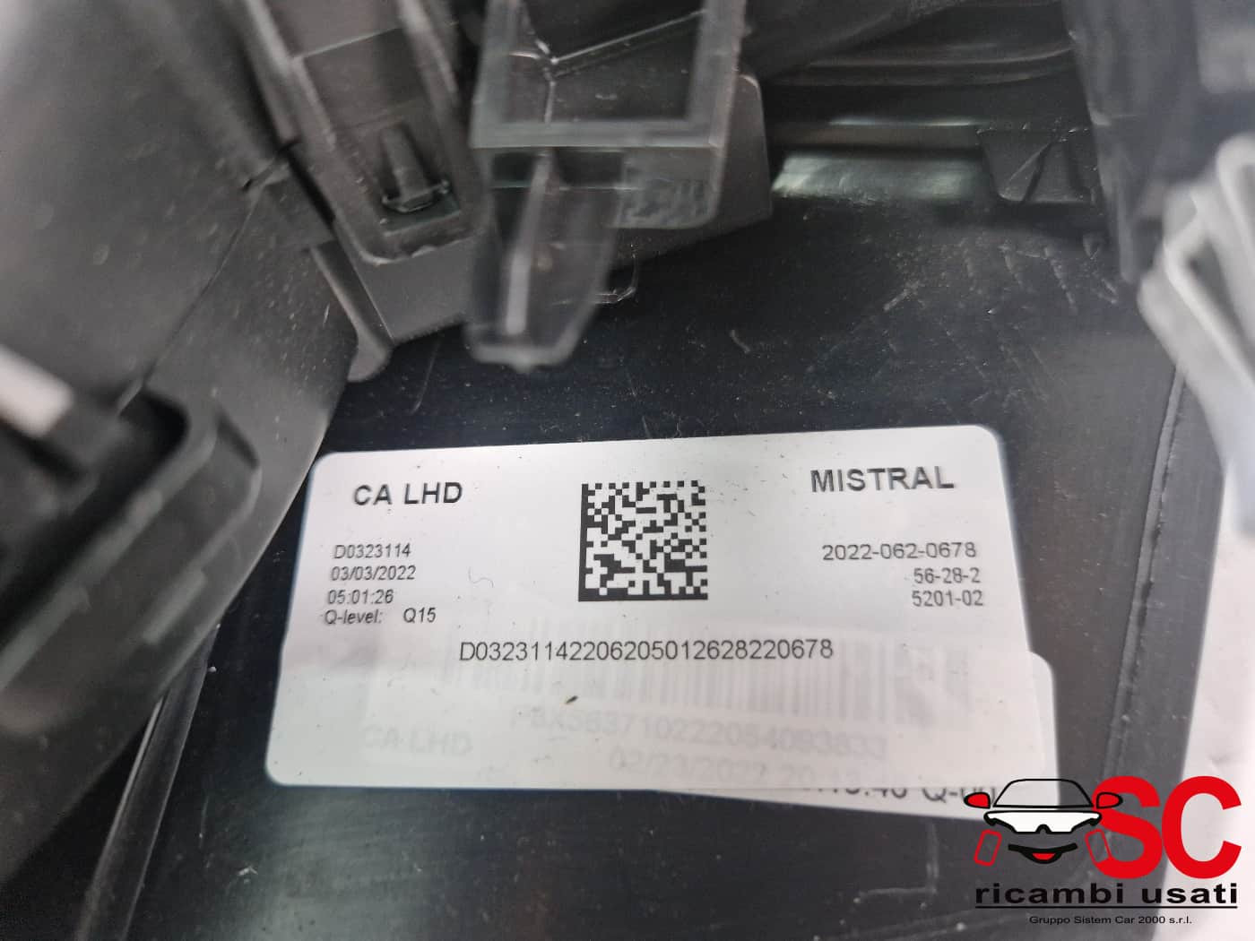 BOCCHETTA ARIA CENTRALE PEUGEOT 3008 Serie 9814075577 (24>)