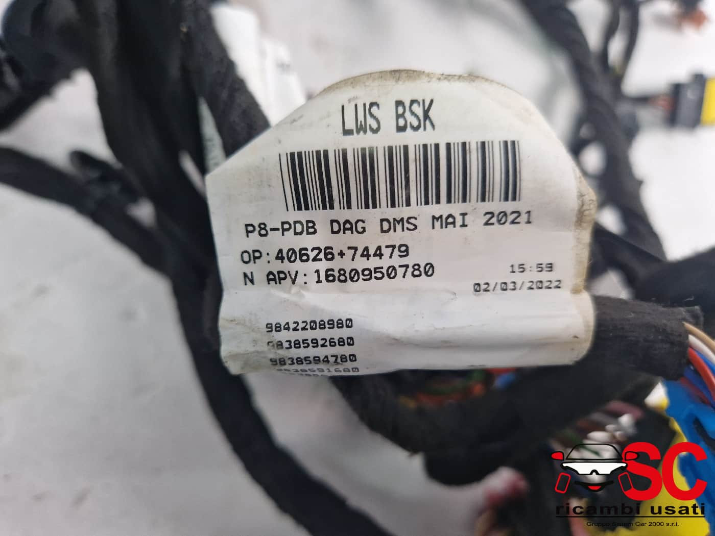CABLAGGIO ELETTRICO CRUSCOTTO PEUGEOT 3008 Serie 9817272880 (24>)