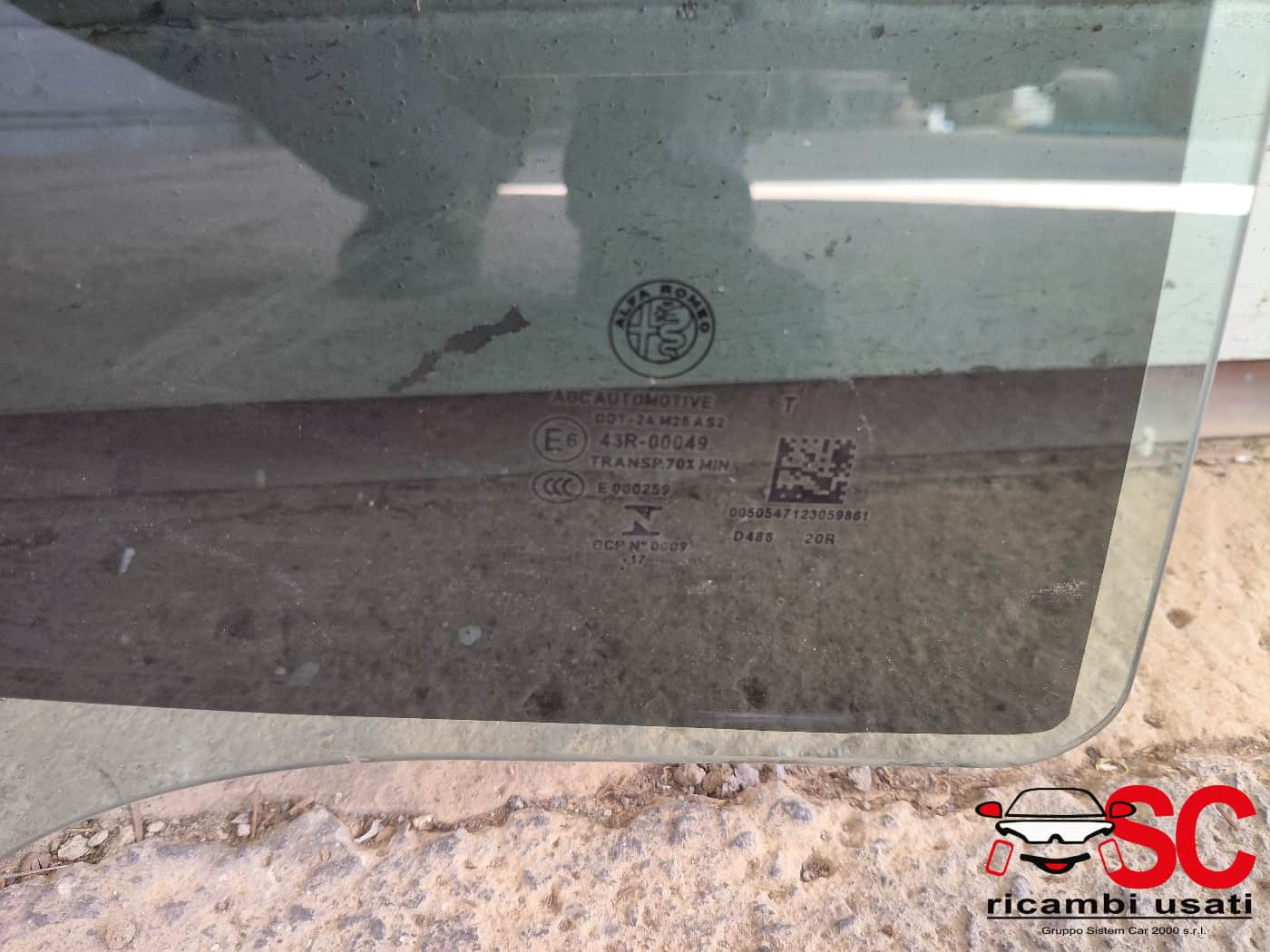 VETRO SCENDENTE POSTERIORE DESTRO ALFA ROMEO Giulia Serie (952_) (16>)
