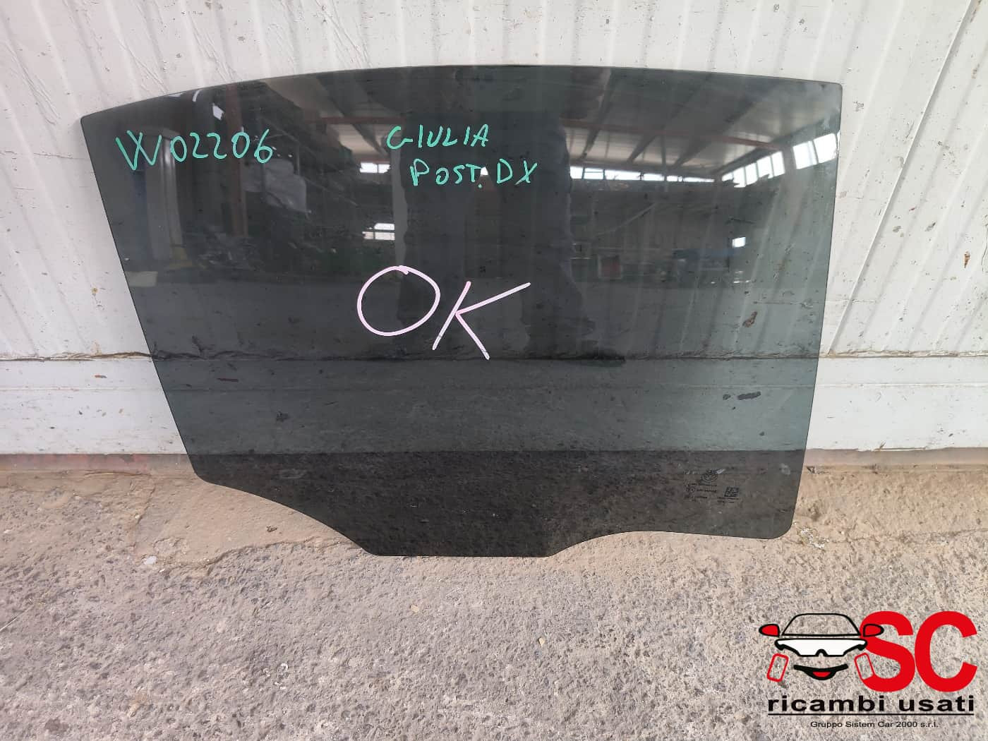 VETRO SCENDENTE POSTERIORE DESTRO ALFA ROMEO Giulia Serie (952_) (16>)