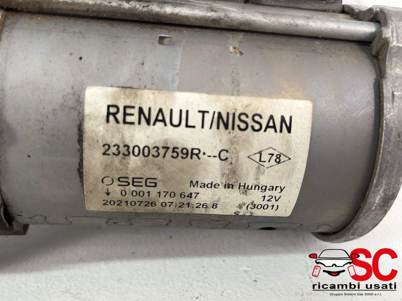 MOTORINO D' AVVIAMENTO RENAULT Express Serie 233003759R diesel (20>)