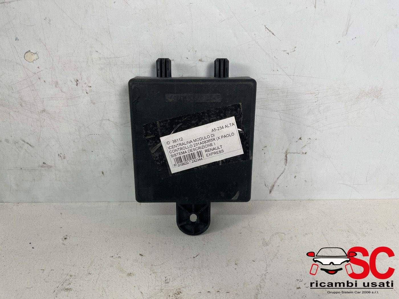 231A08365R CENTRALINA MODULO DI CONTROLLO RENAULT Express Serie diesel