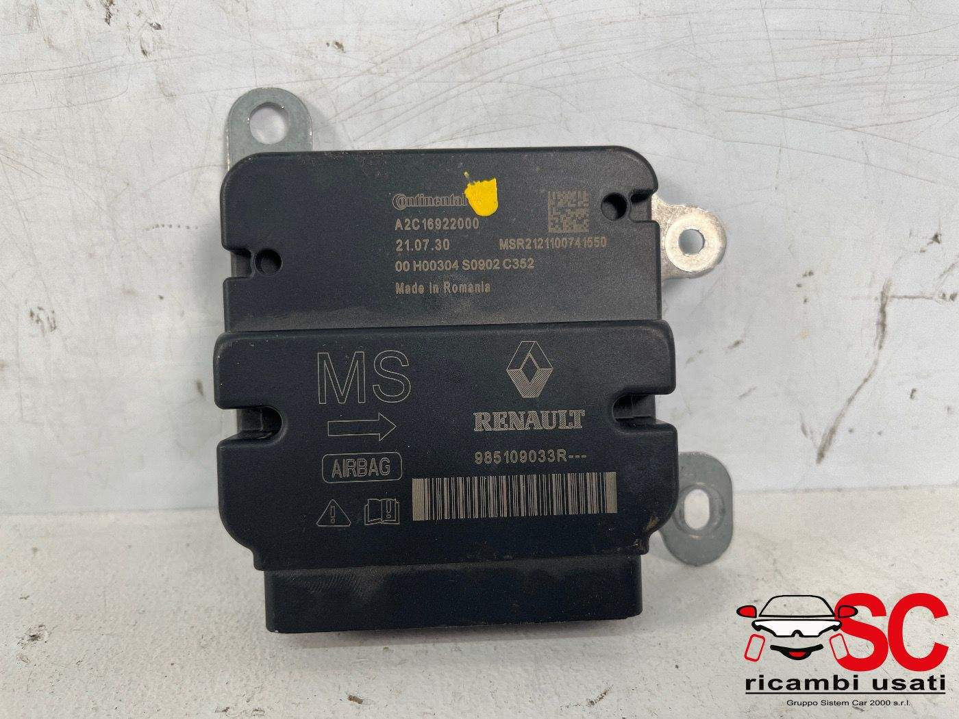 CENTRALINA AIRBAG RENAULT Express Serie 985109033R (20>)