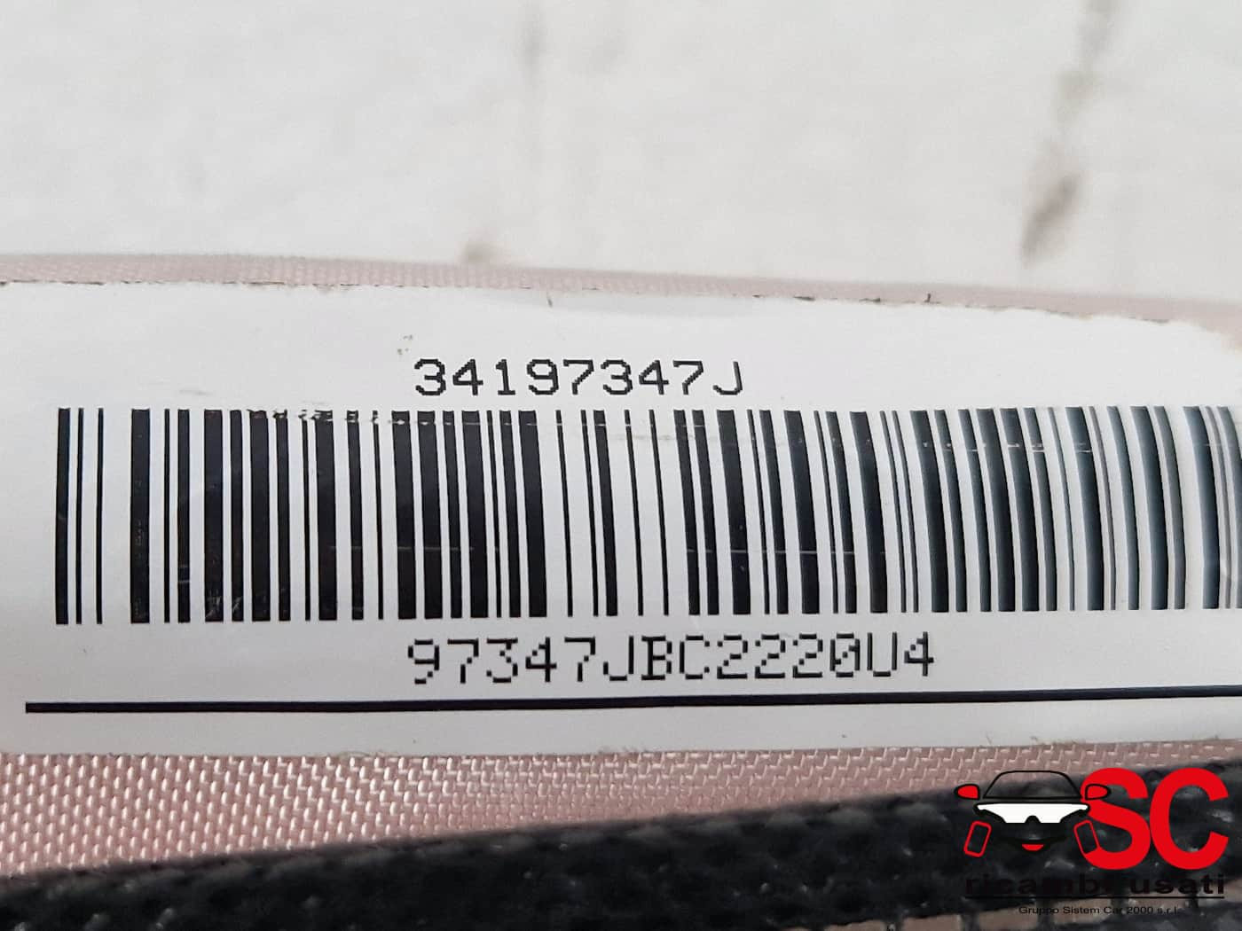 AIRBAG A TENDINA LATERALE PASSEGGERO PEUGEOT 3008 Serie 9811504380 (24>)