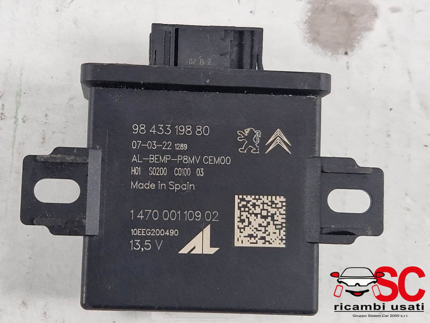 CENTRALINA LUCI PEUGEOT 3008 Serie 9843319880 (24>)