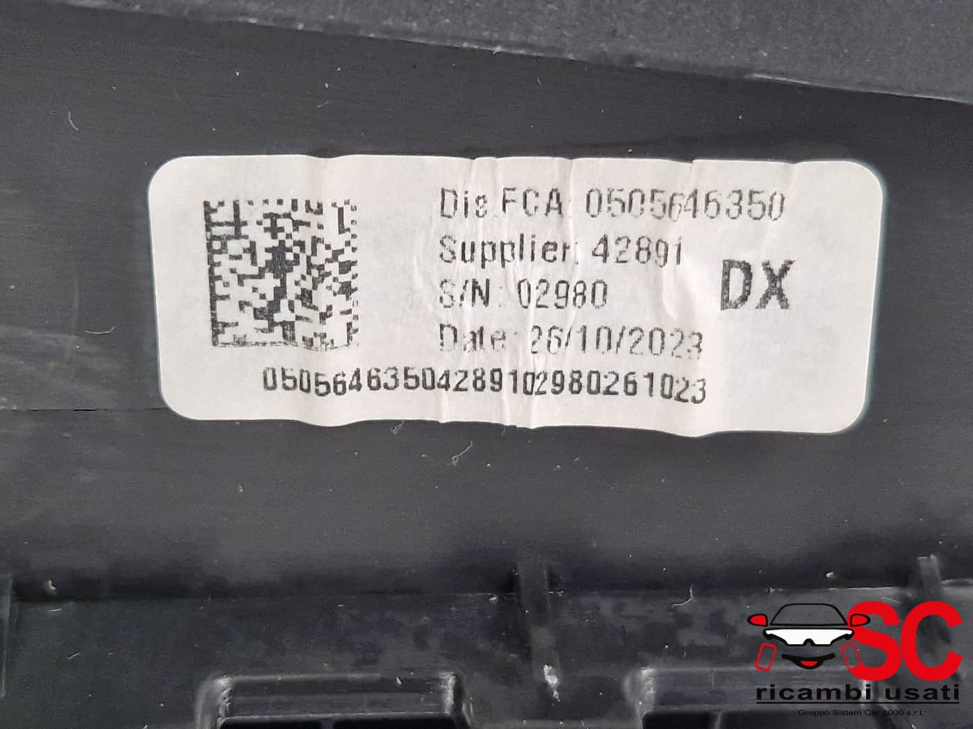 MODANATURA PORTA POSTERIORE DX ALFA ROMEO Tonale Serie 50564635 (22>)