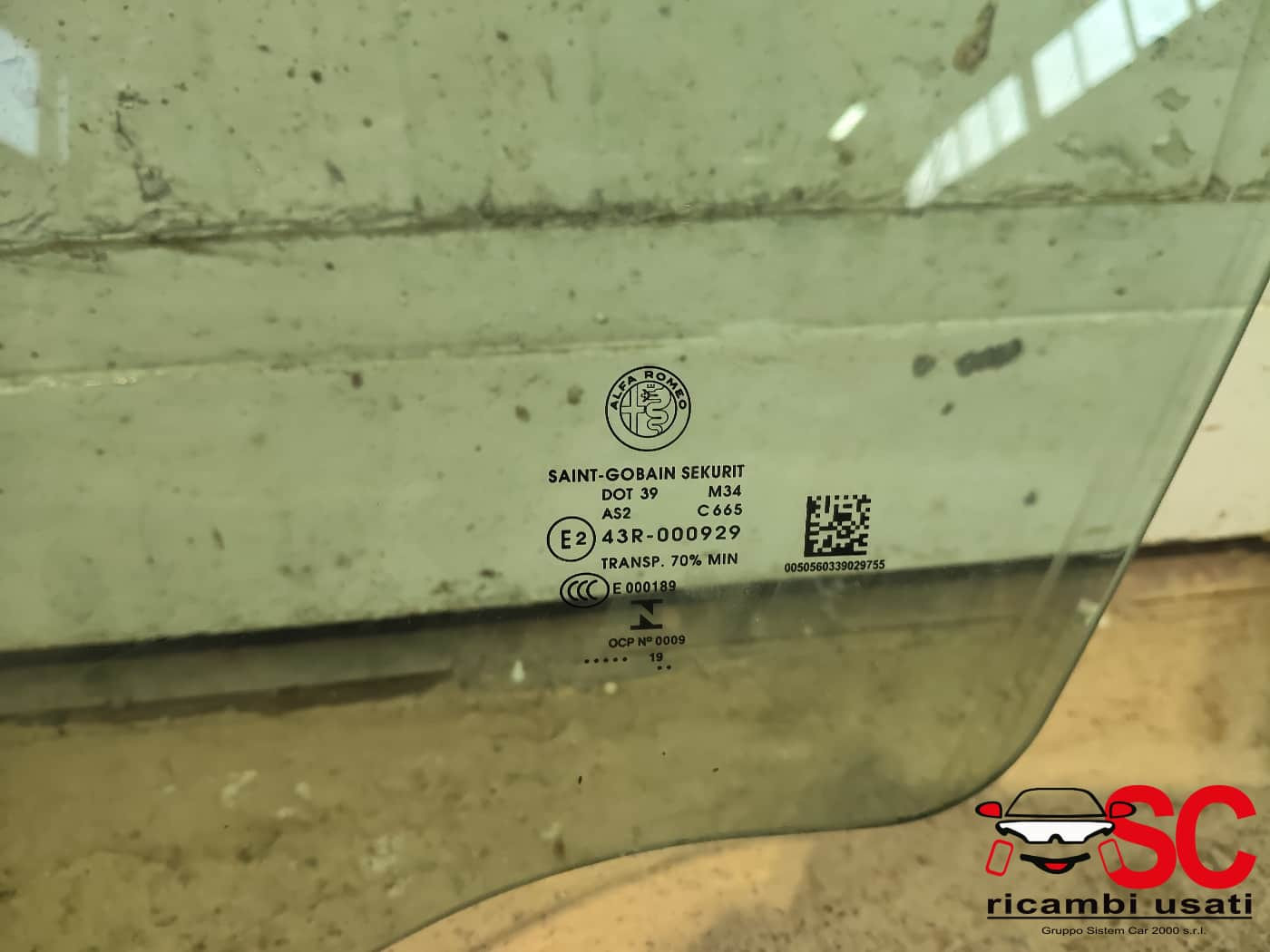 VETRO SCENDENTE ANTERIORE SINISTRO ALFA ROMEO Stelvio Serie (949_) (16>)