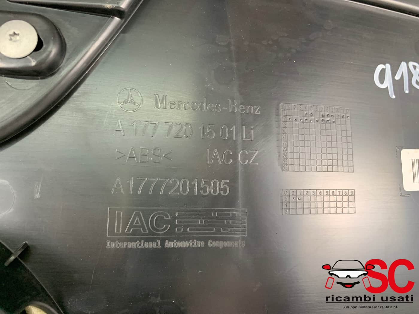 PANNELLO INTERNO PORTIERA ANT SX MERCEDES Classe A Serie (W177) A1777201902 (18>)
