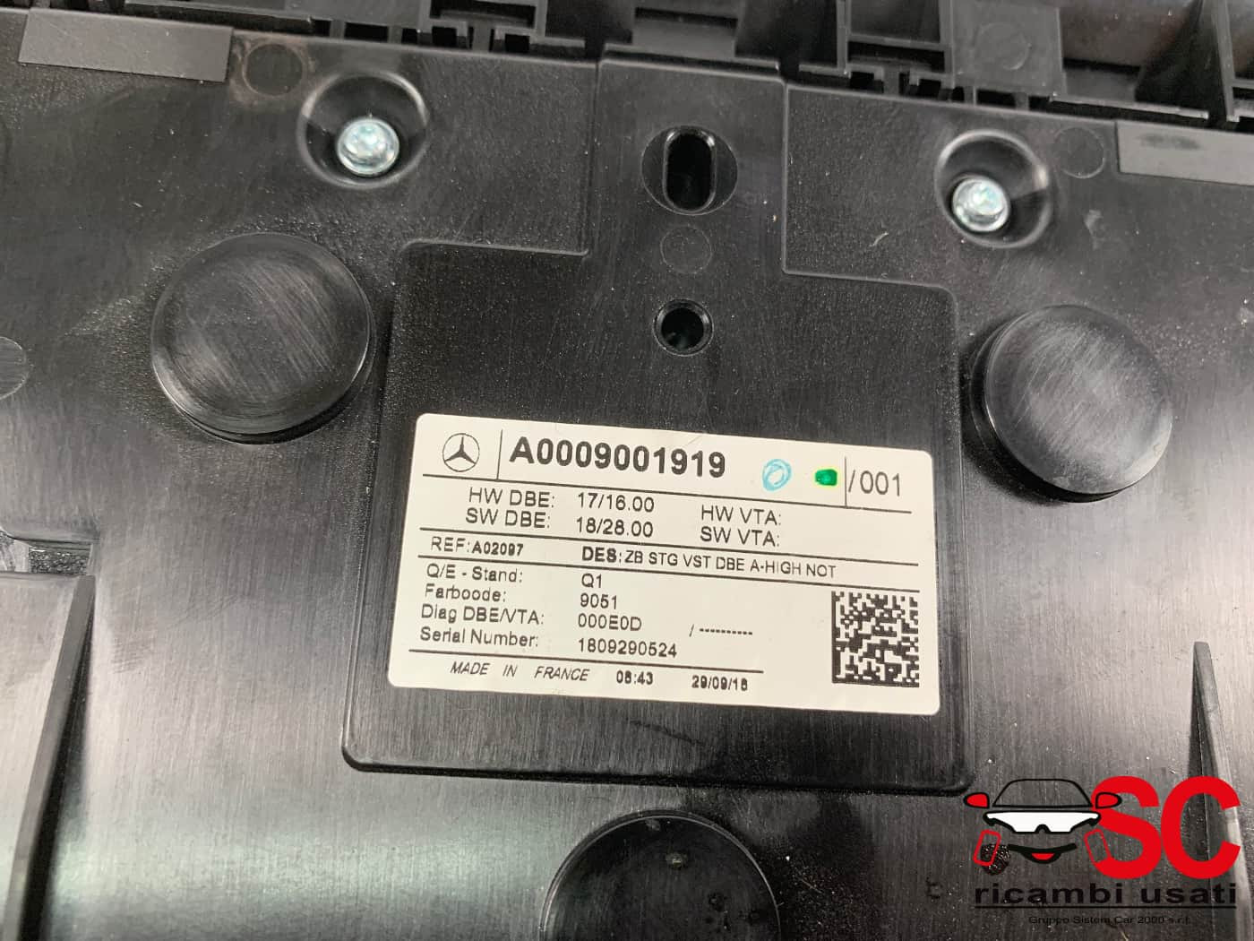 PLAFONIERA MERCEDES Classe A Serie (W177) A0009001919 (18>)