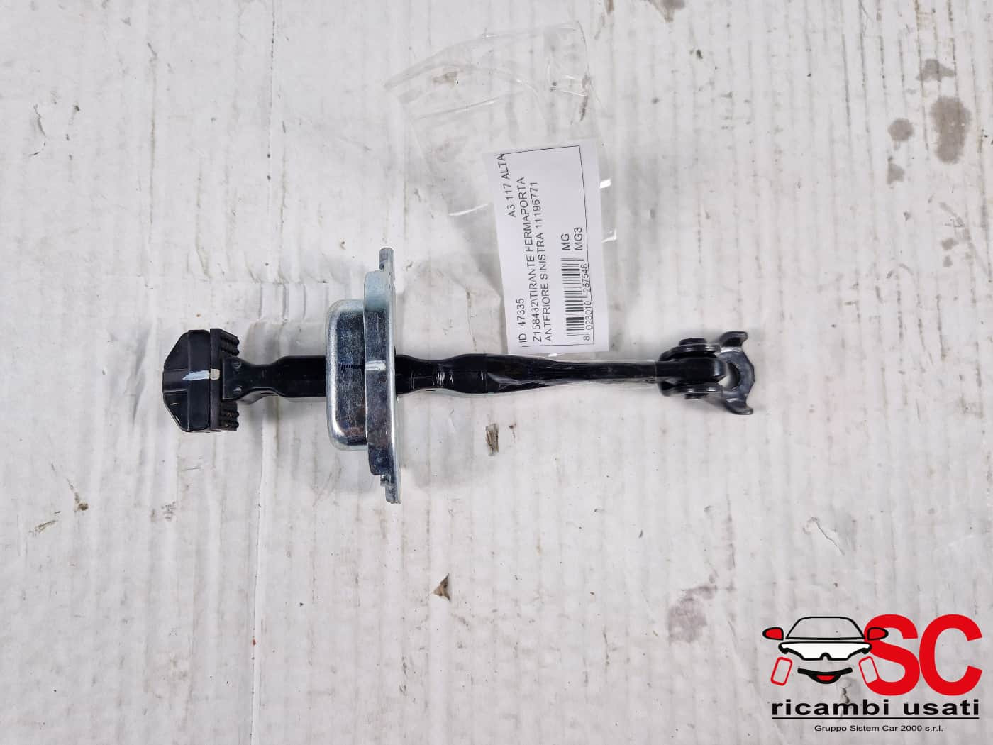 TIRANTE FERMO PORTA ANT. SX MG MG3 Serie 11196771 (24>)