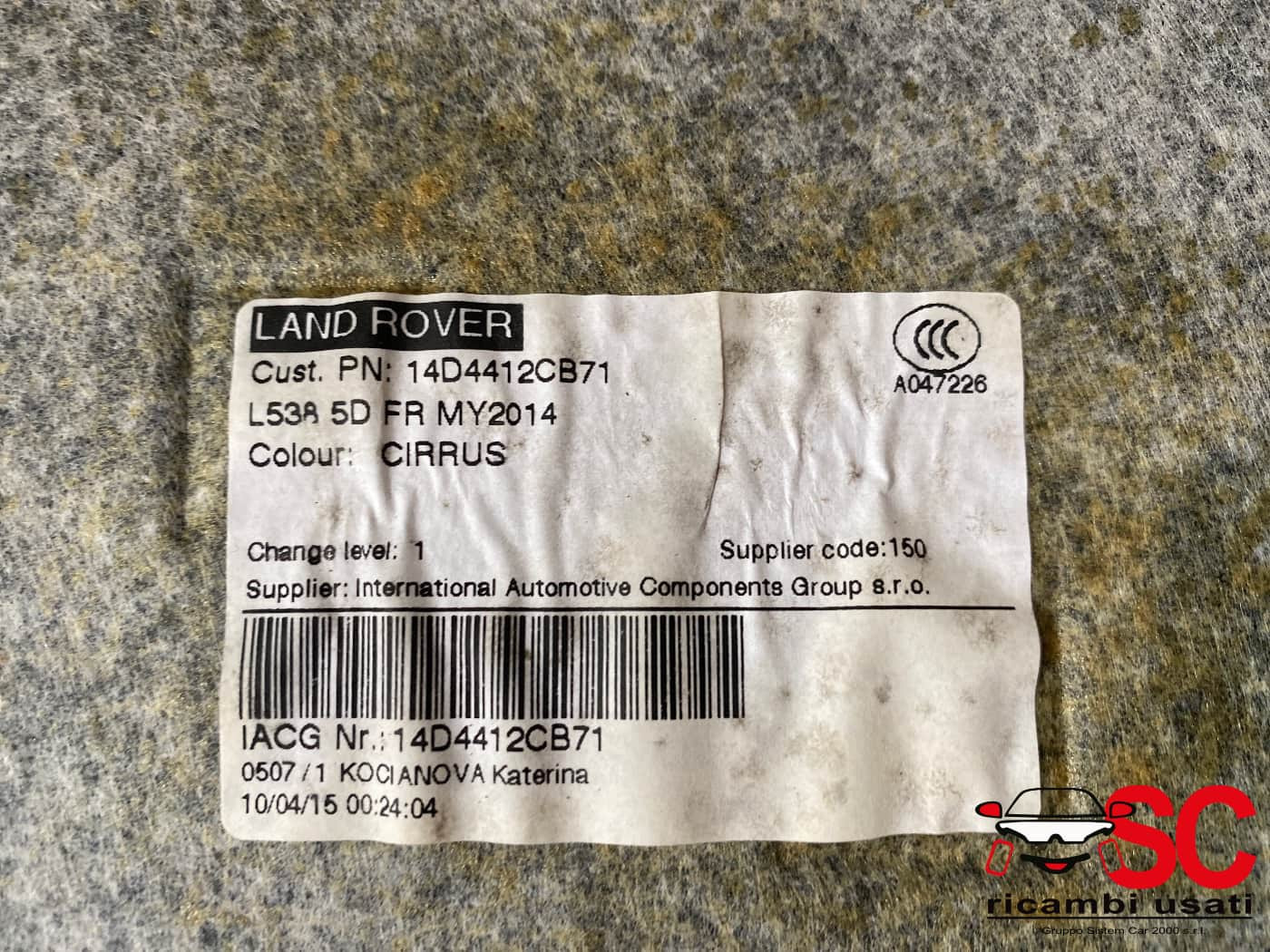 SOTTOTETTO CIELO IMPERIALE LAND ROVER Range Rover Evoque 1° Serie (11>)