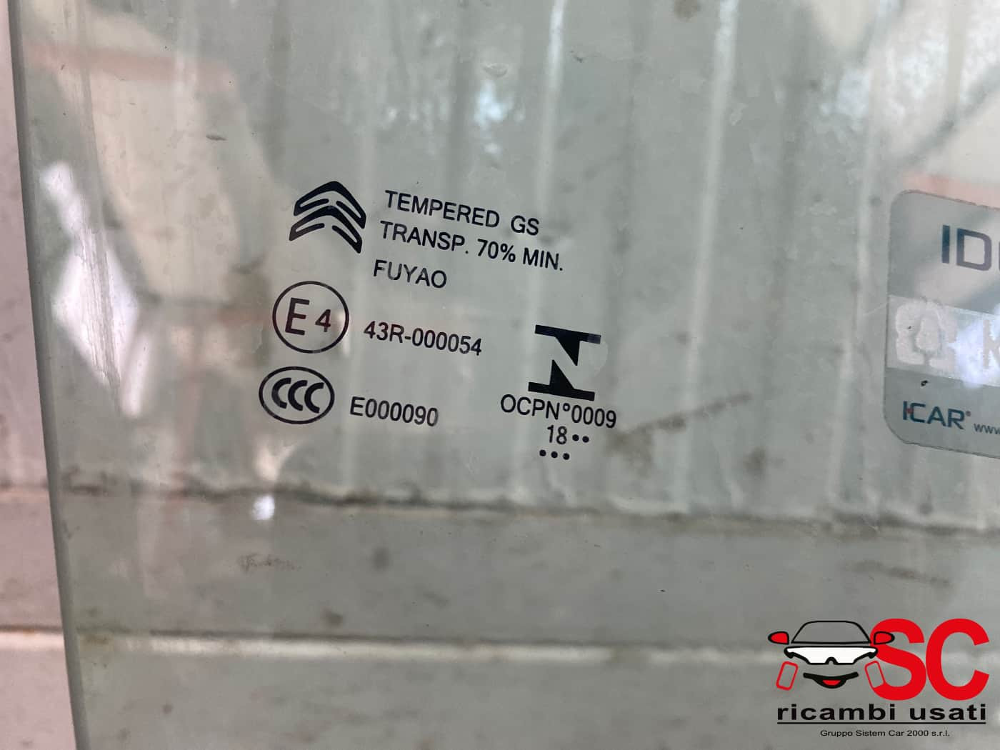 VETRO SCENDENTE ANTERIORE DESTRO CITROEN C3 AirCross 9825141180 (17>)