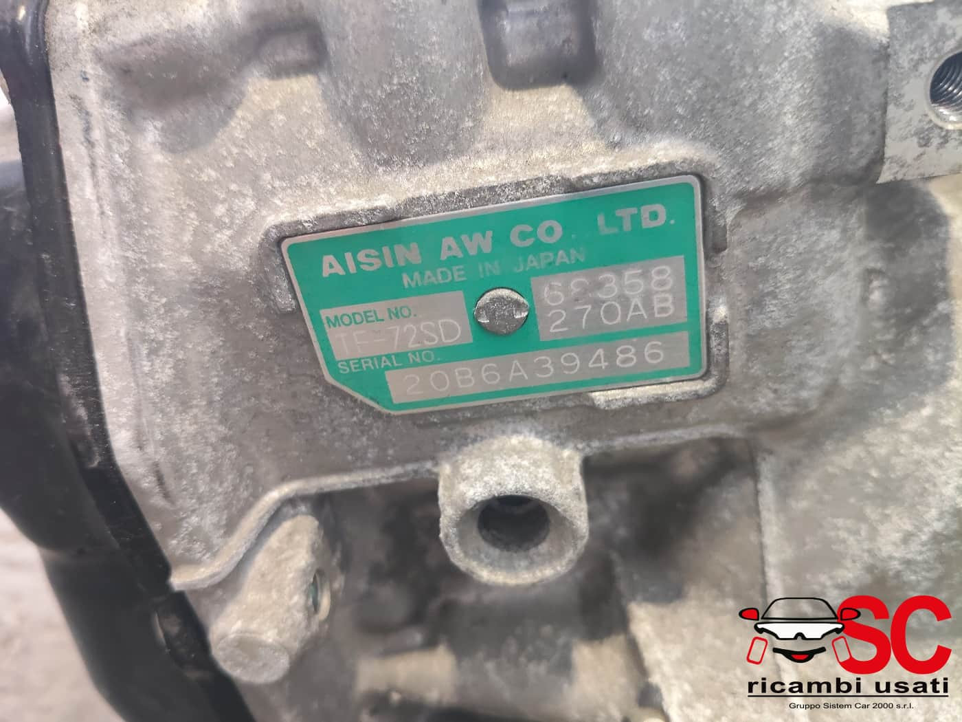 CAMBIO AUTOMATICO JEEP Compass Serie TF72SD Benzina 1.3 (16>)