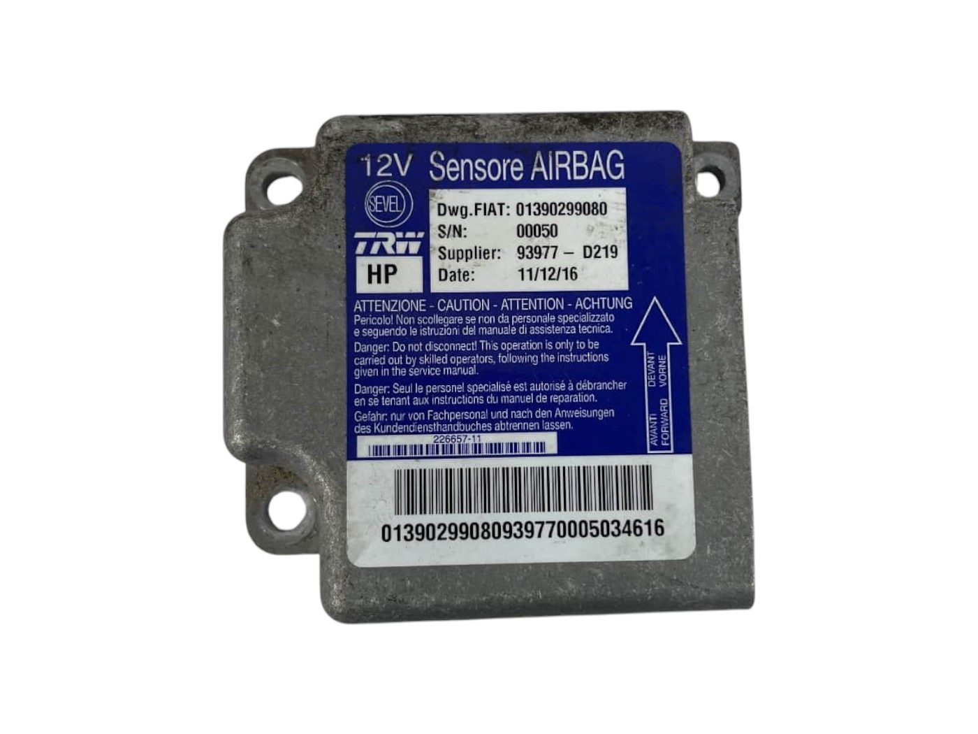CENTRALINA AIRBAG CITROEN Jumper Serie 1390299080 (14>)