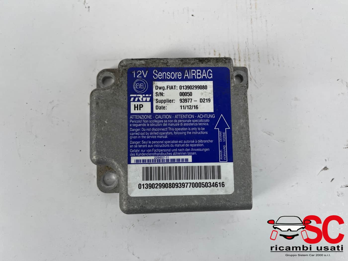 CENTRALINA AIRBAG CITROEN Jumper Serie 1390299080 (14>)