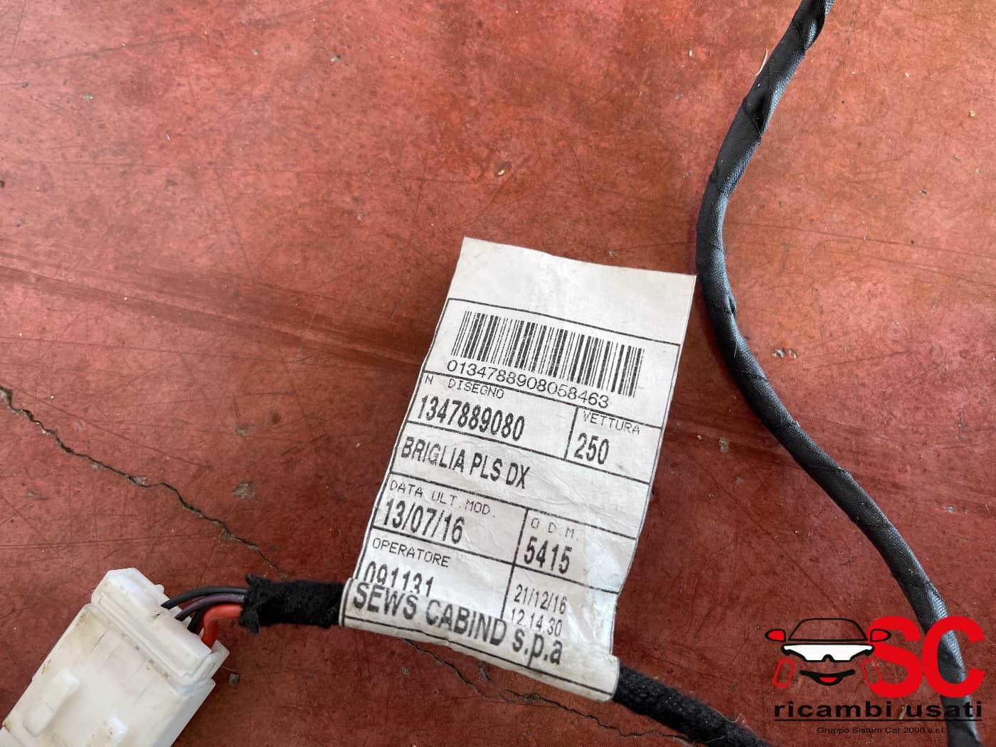 CABLAGGIO PORTA LATERALE SCORREVOLE DESTRA CITROEN Jumper Serie 1350951080 (14>)
