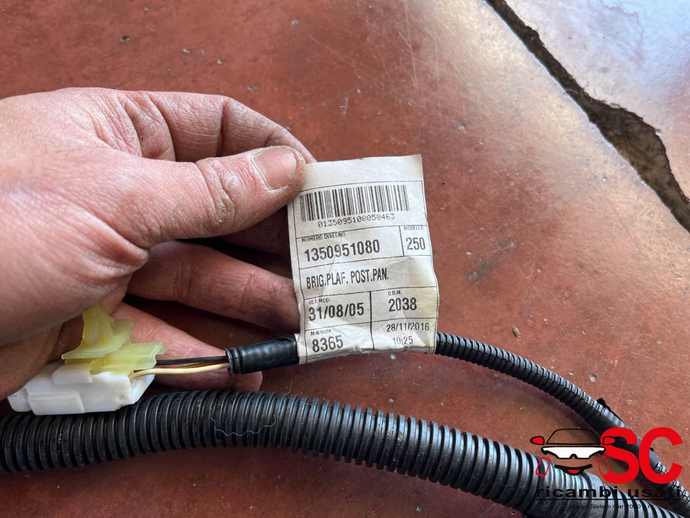 CABLAGGIO PORTA LATERALE SCORREVOLE DESTRA CITROEN Jumper Serie 1350951080 (14>)