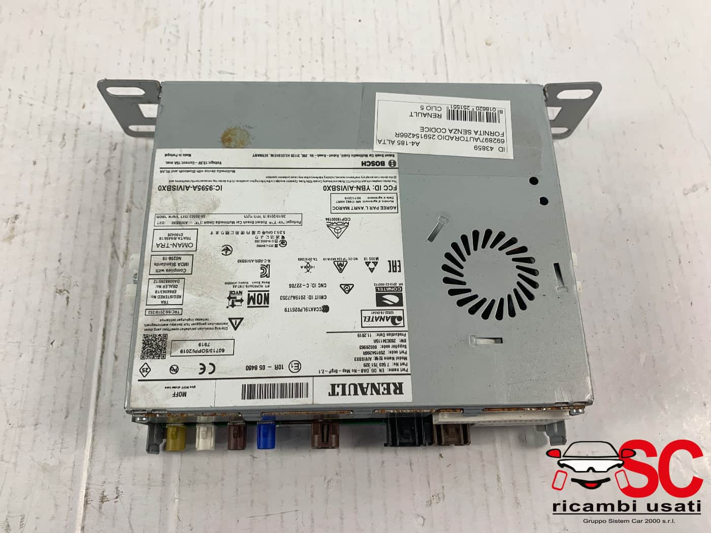 AUTORADIO RENAULT CLIO Serie V 259154266R (19>)