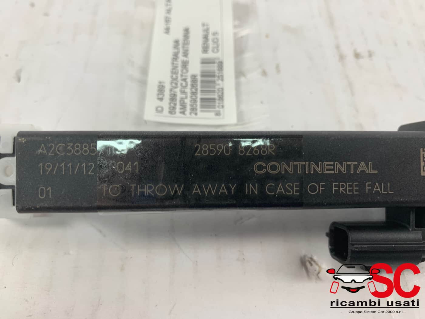 AMPLIFICATORE ANTENNA RENAULT CLIO Serie V 285908268R (19>)