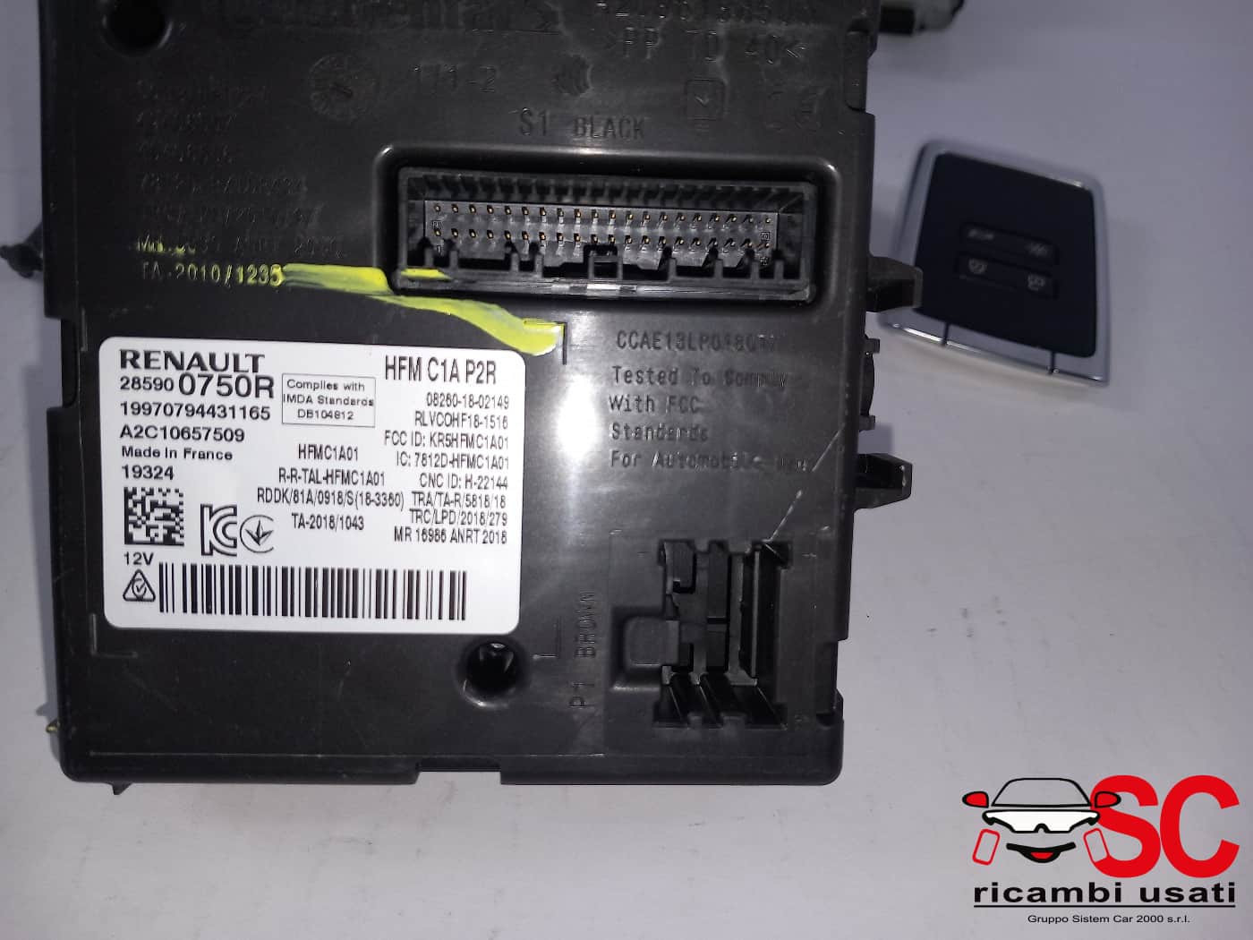 487008065R BLOCCHETTO ACCENSIONE CON CHIAVE PIU RENAULT CLIO Serie V Benzina