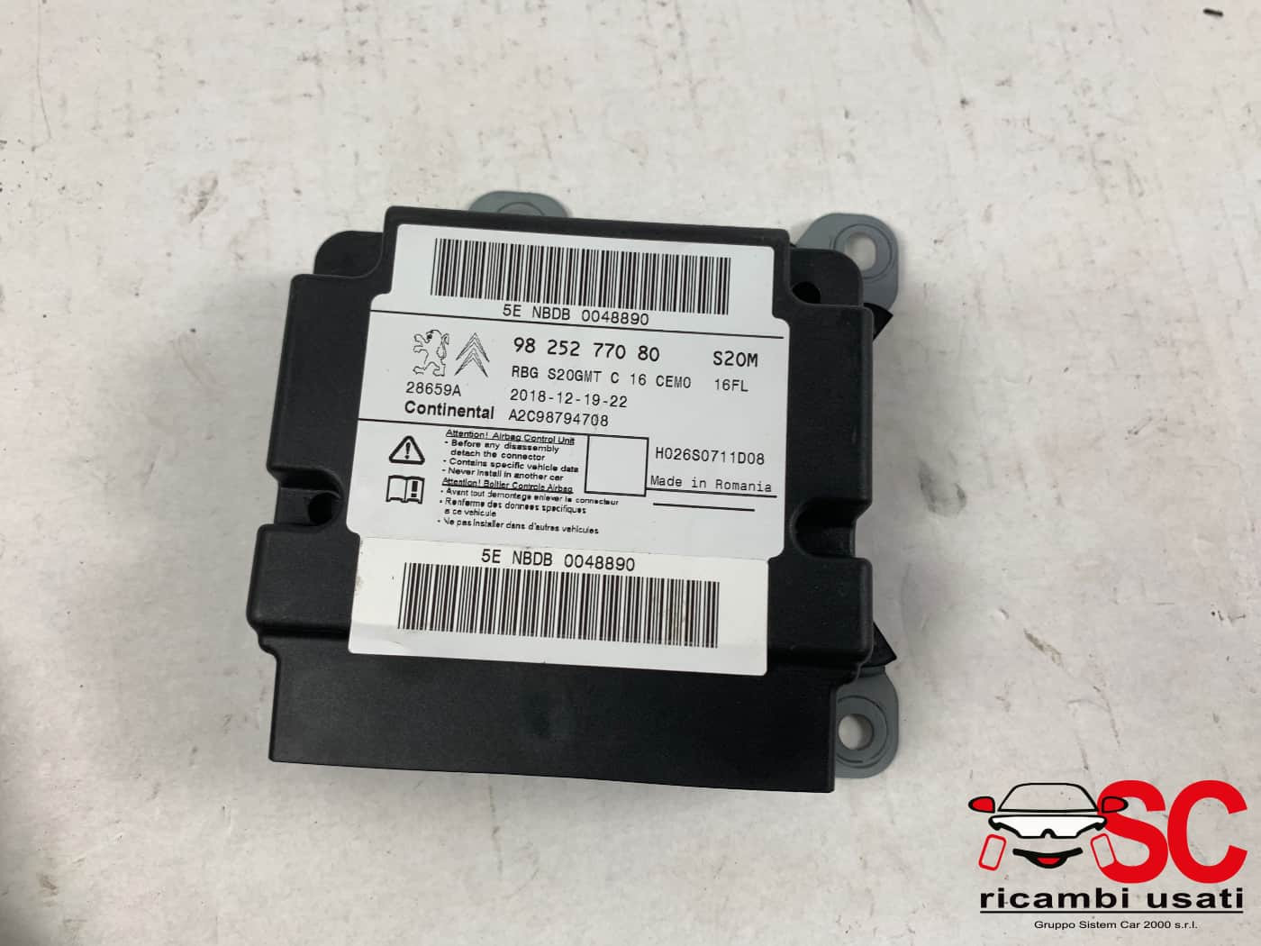 CENTRALINA AIRBAG CITROEN C3 AirCross 9825277080 (17>)
