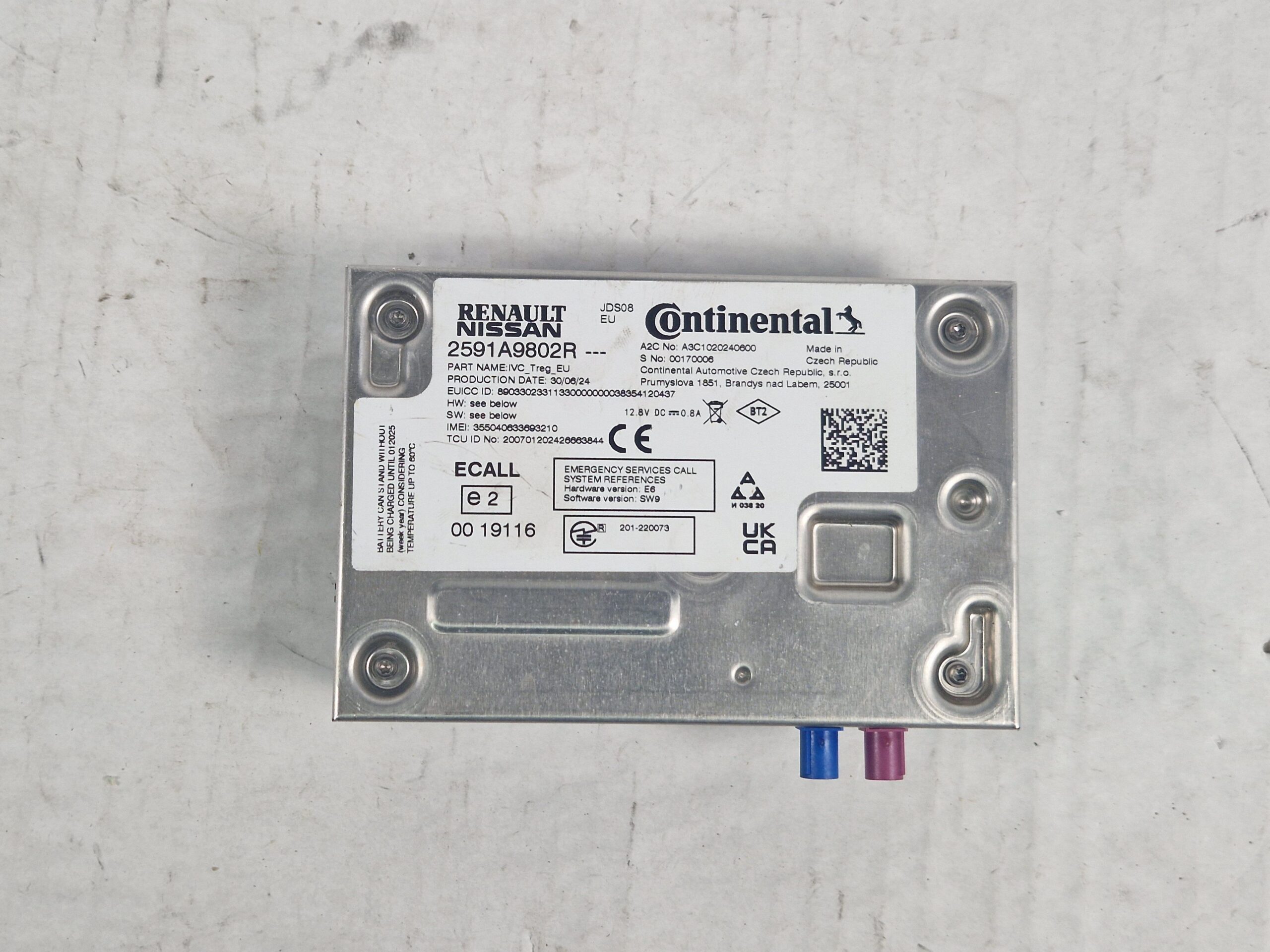 CENTRALINA AUTORADIO RENAULT CLIO Serie V 2591A9802R H4M C6 (19>)