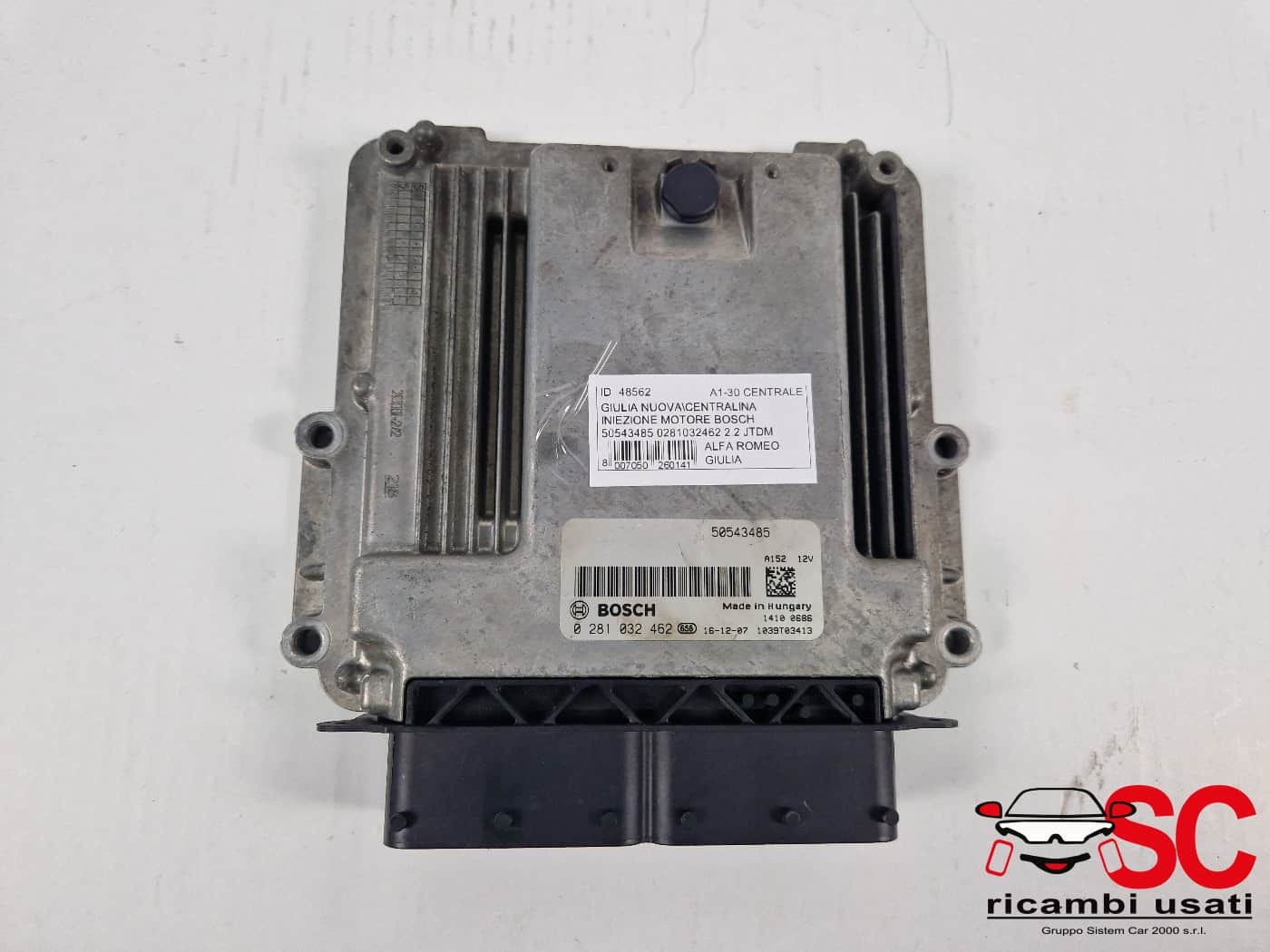 0281032462 50543485 CENTRALINA MOTORE ALFA ROMEO Giulia Serie (952_) Diesel