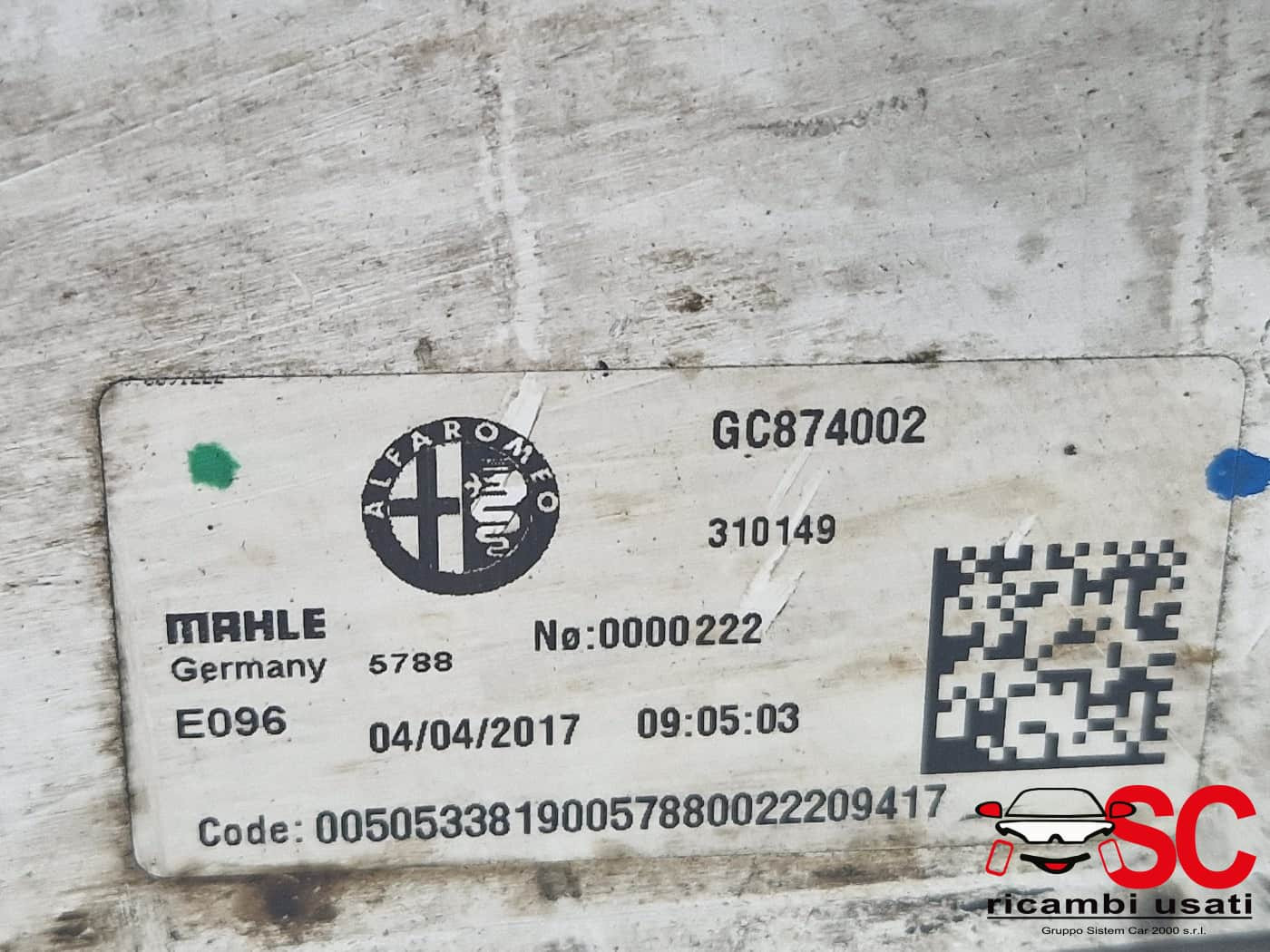 50533819 50533819 INTERCOOLER ALFA ROMEO Giulia Serie (952_) Diesel 2.2