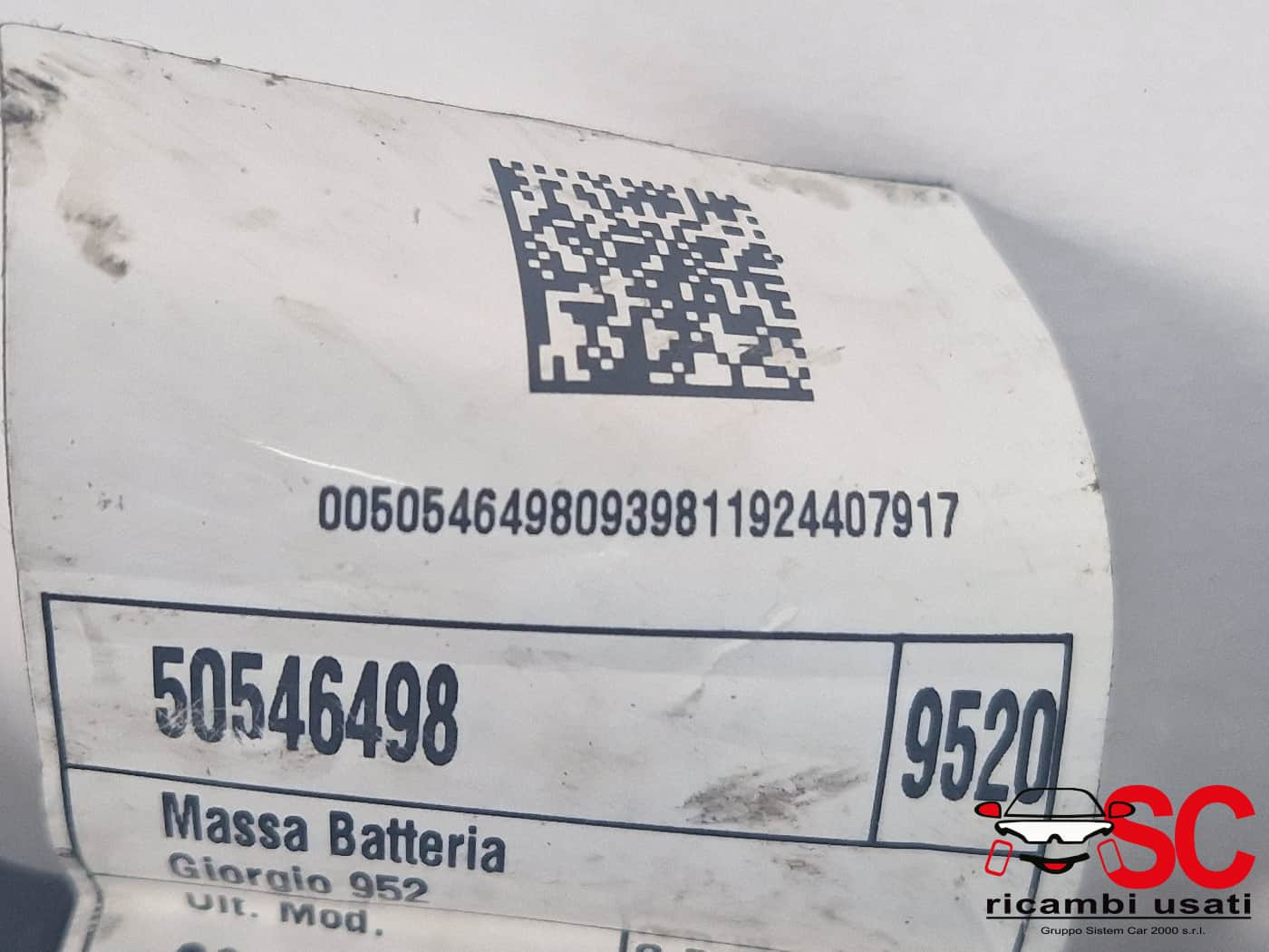 50562858 50546498 CAVO BATTERIA ALFA ROMEO Giulia Serie (952_) Diesel