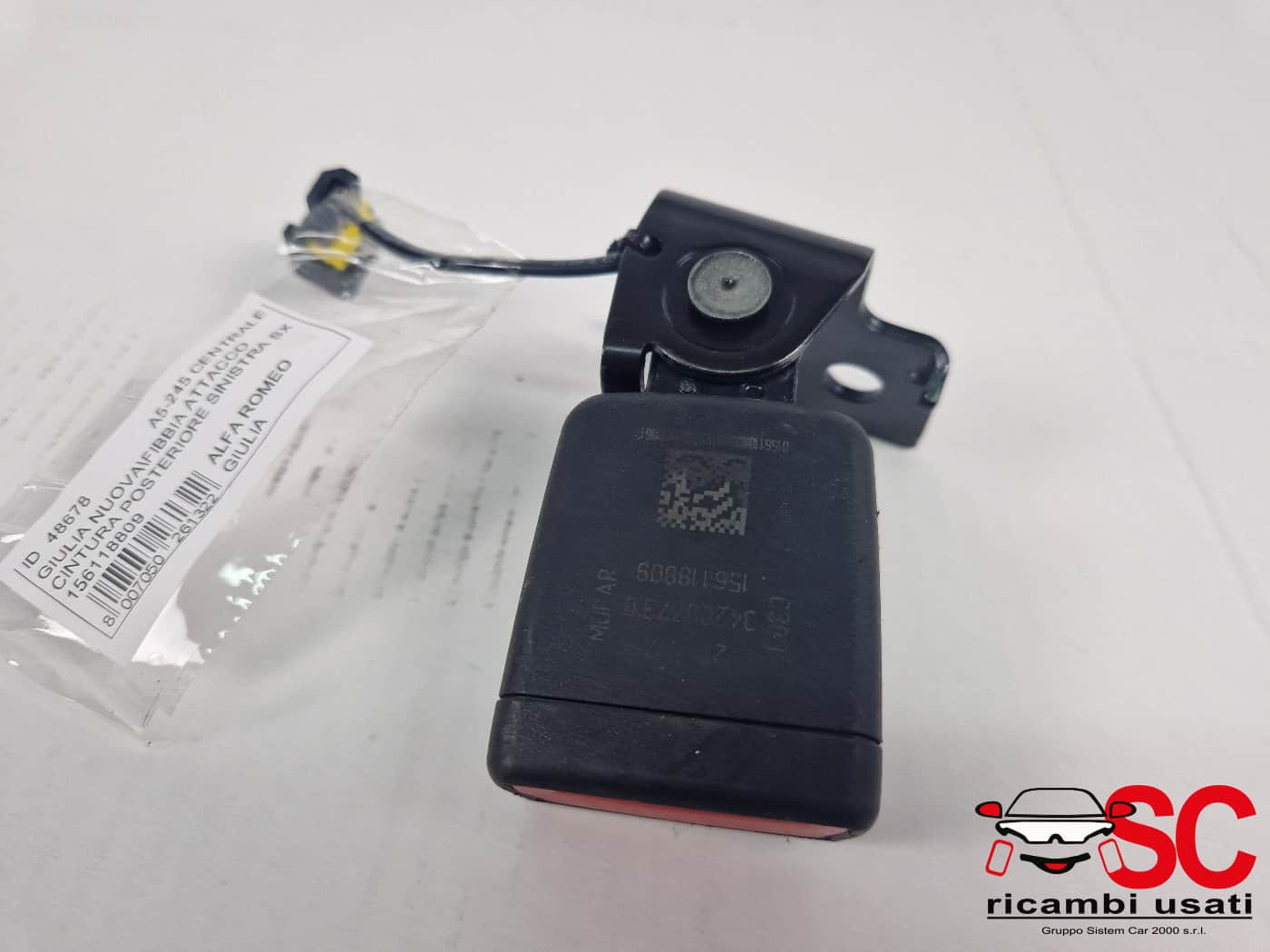 AGGANCIO CINTURA DI SICUREZZA POSTERIORE ALFA ROMEO Giulia Serie (952_) 156118809 (16>)