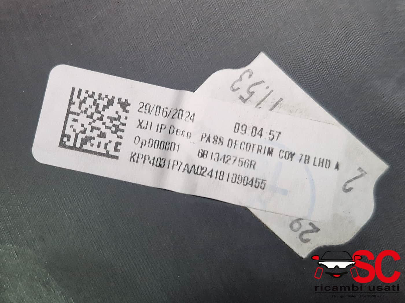RIVESTIMENTO CRUSCOTTO DACIA Jogger Serie 683101161R (21>)