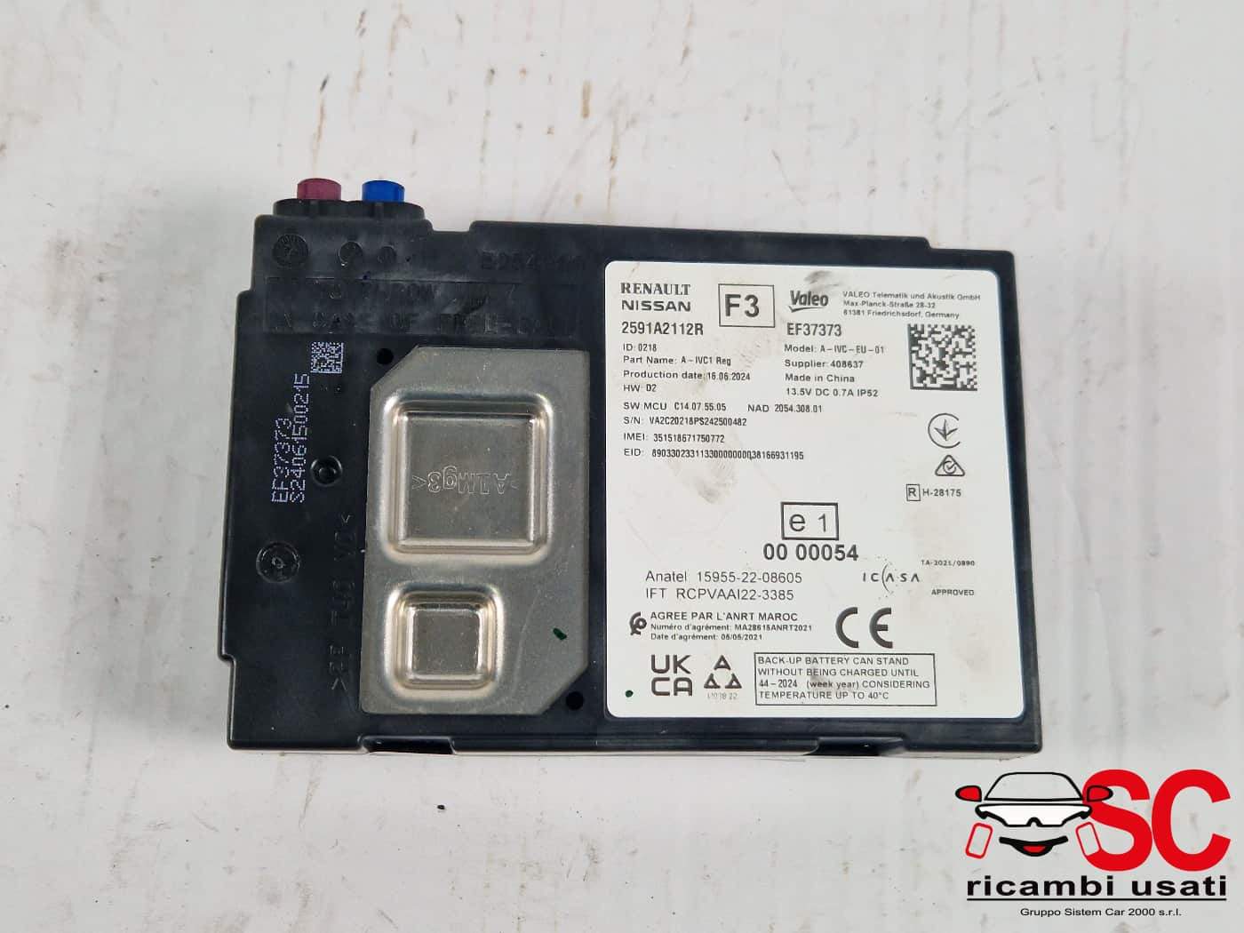 2591A2112R CENTRALINA AMPLIFICATORE DACIA Jogger Serie benzina