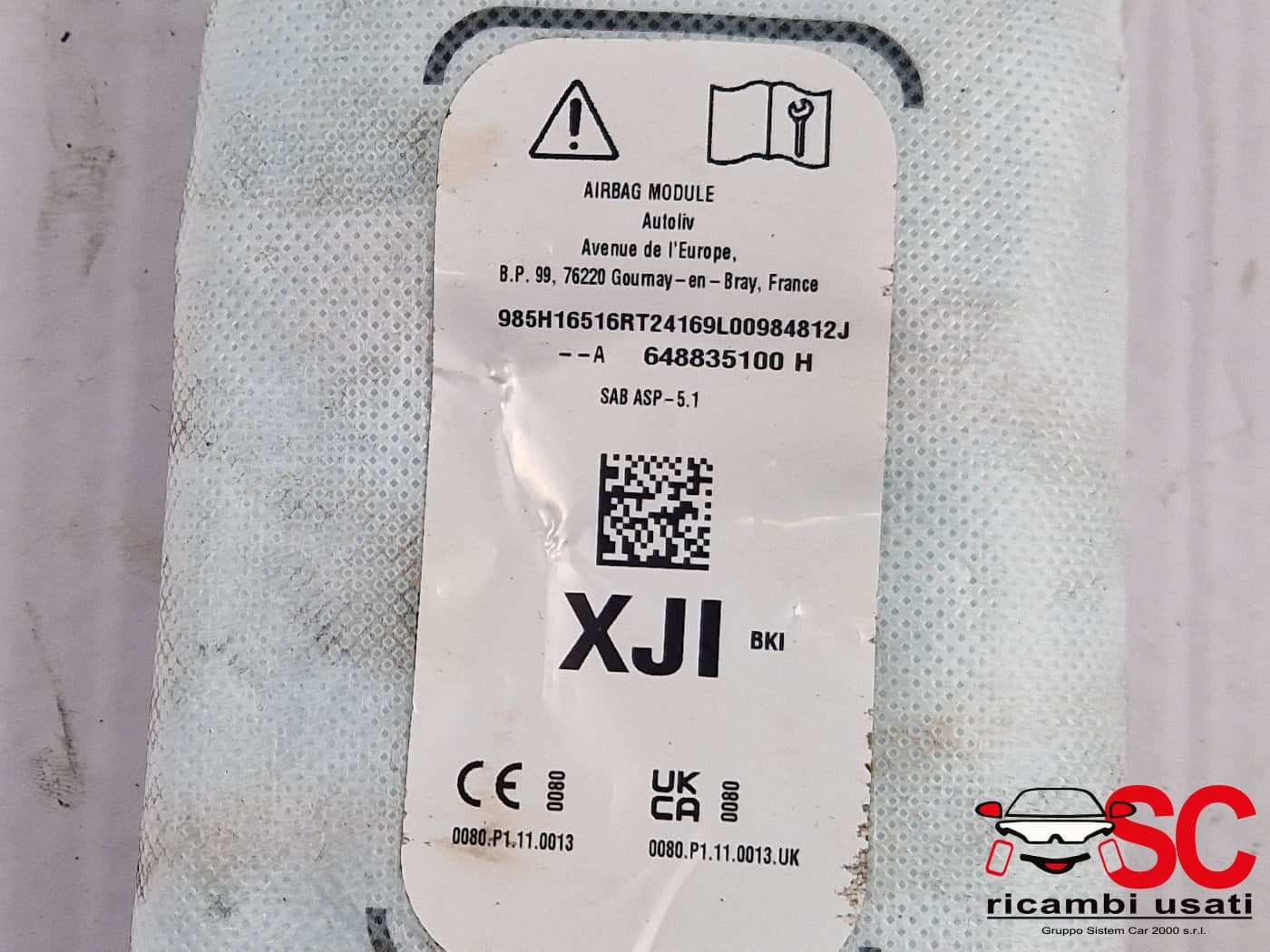 AIRBAG SEDILE SINISTRO DACIA Jogger Serie 648835100H (21>)