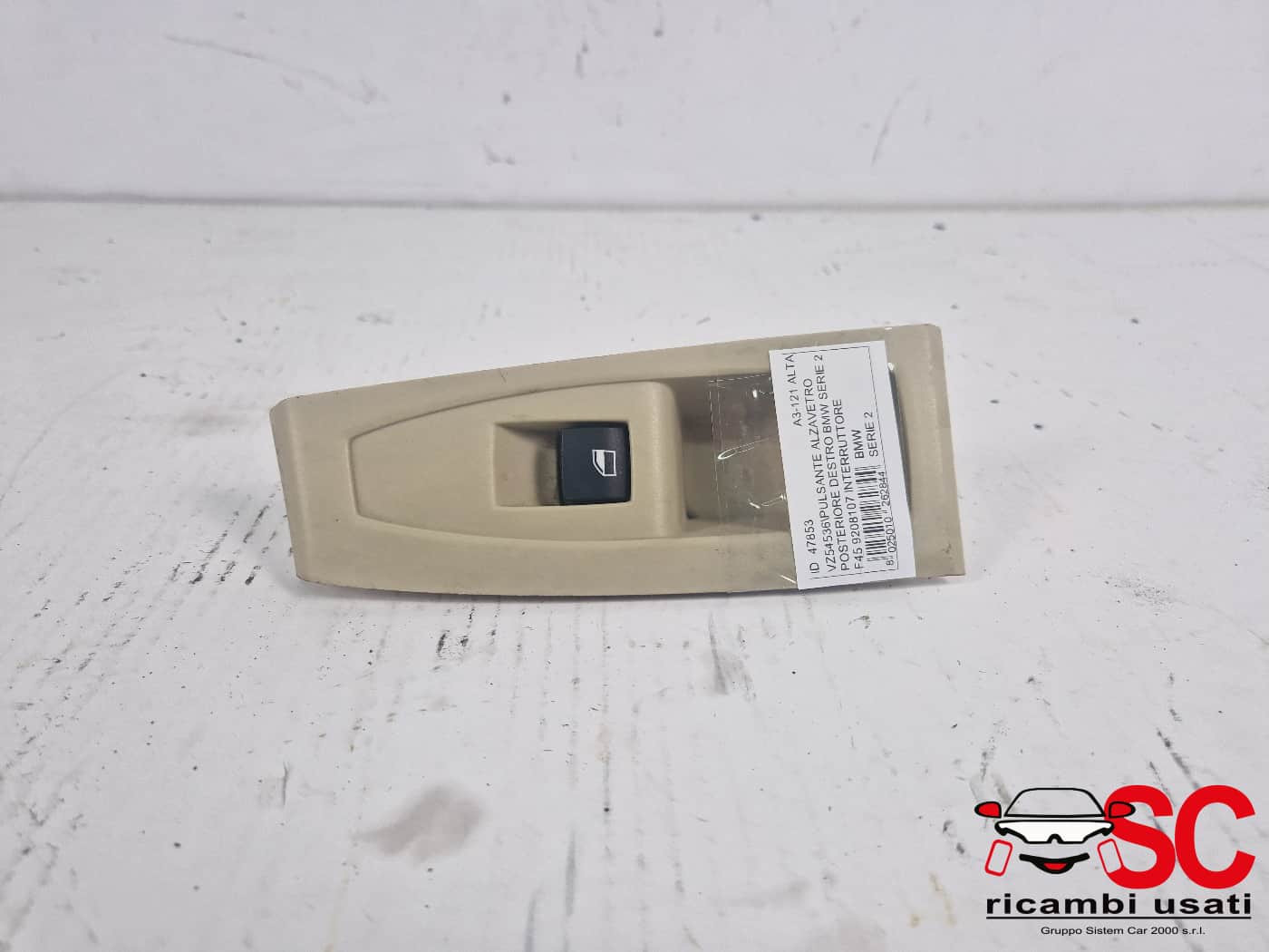 PULSANTE ALZAVETRO POSTERIORE DESTRO BMW Serie 2 Active Tourer (F45) 9208107 (14>18)