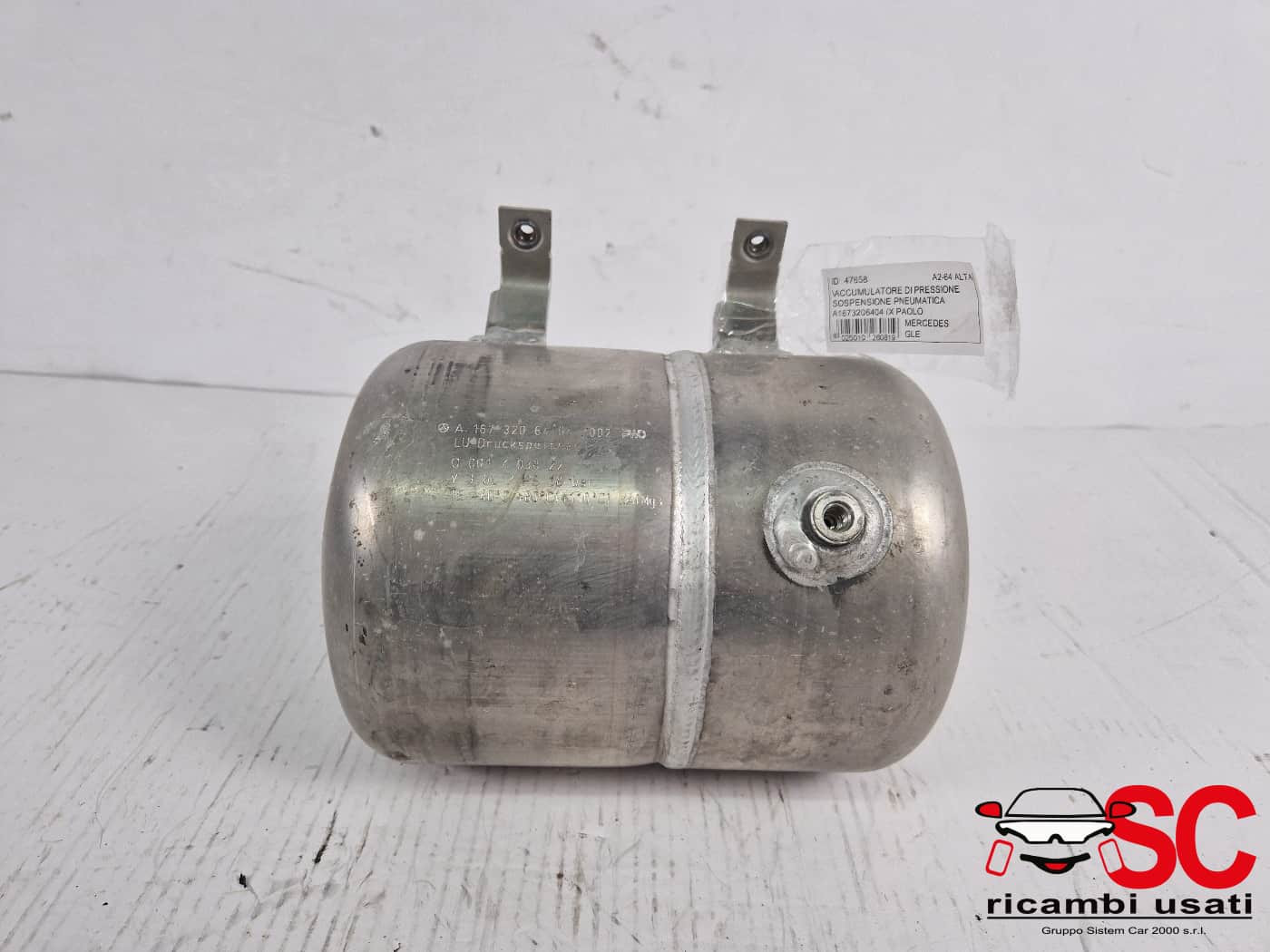 SERBATOIO ARIA COMPRESSIONE SOSPENSIONI PNEUMATICHE MERCEDES GLE W167 A1673206404 (18>)
