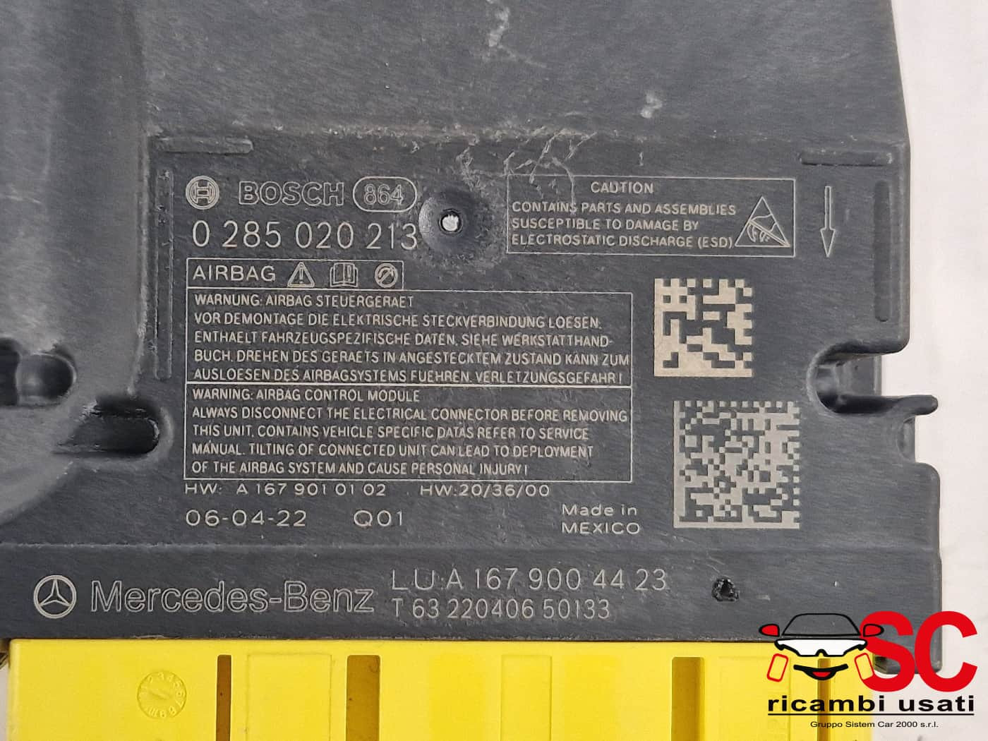 CENTRALINA AIRBAG MERCEDES GLE W167 A1679010102 (18>)